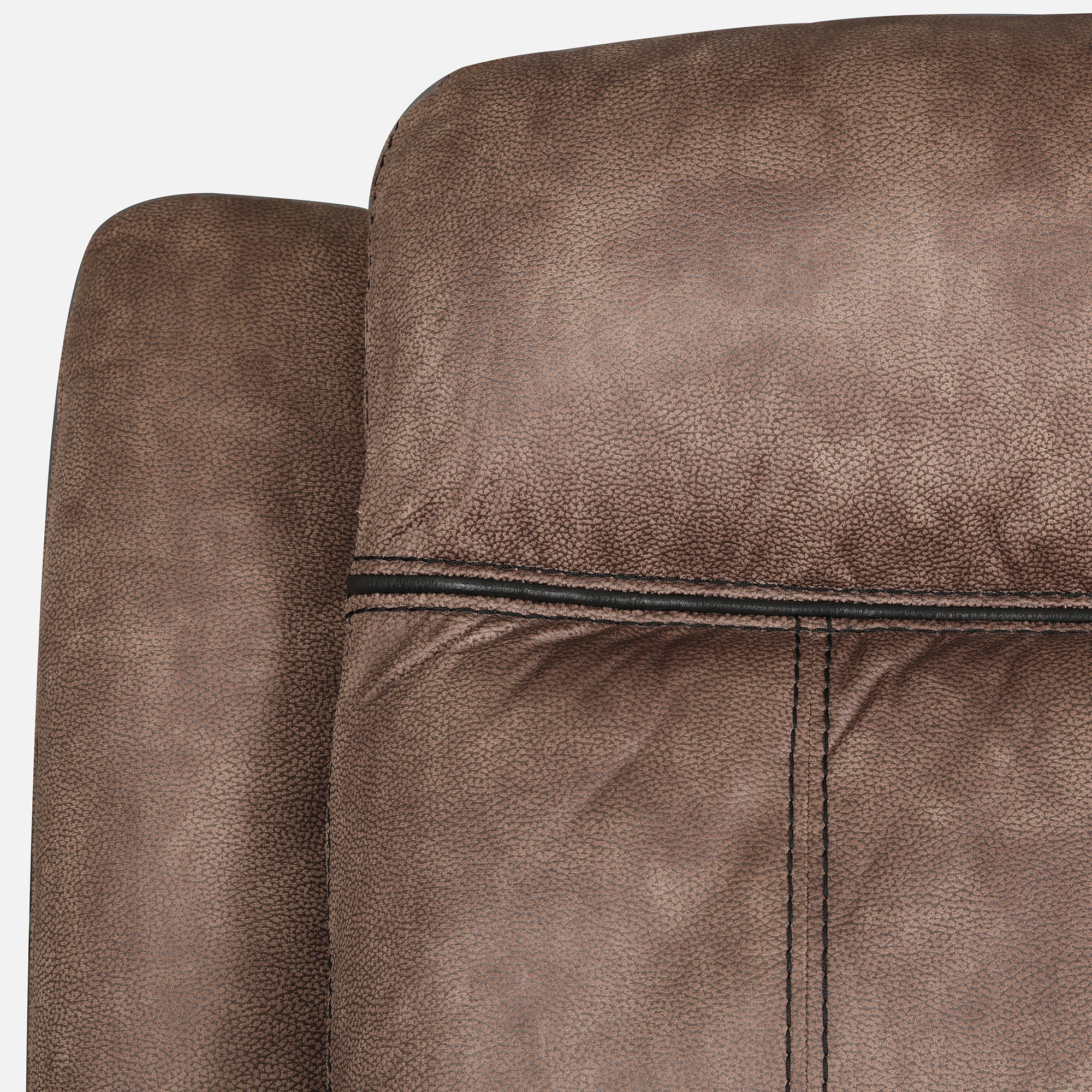 Enfield Fabric 3 Seater Recliner in Brown Colour