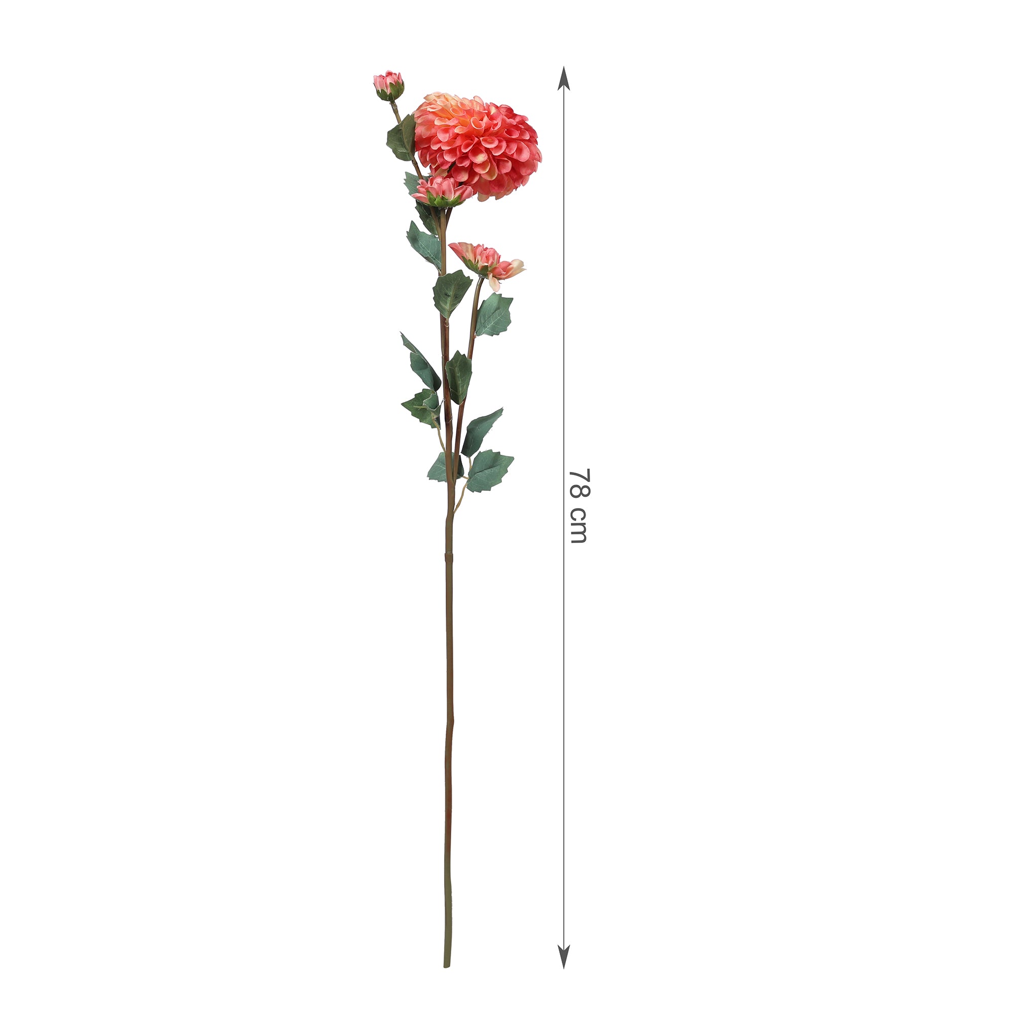 Blume Artificial Flower Dahlia Stem 78cm in Peach Colour By Living Essence