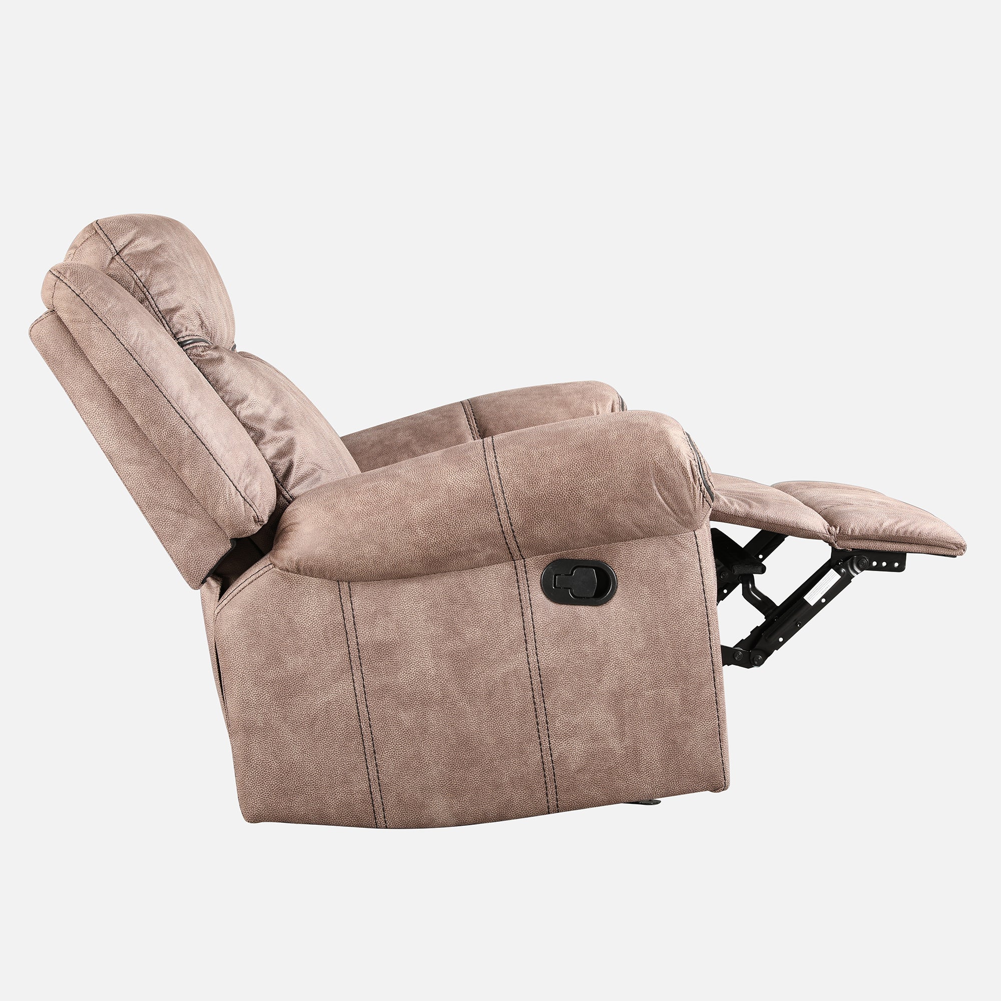 Enfield Fabric 1 Seater Rocker Recliner in Brown Colour
