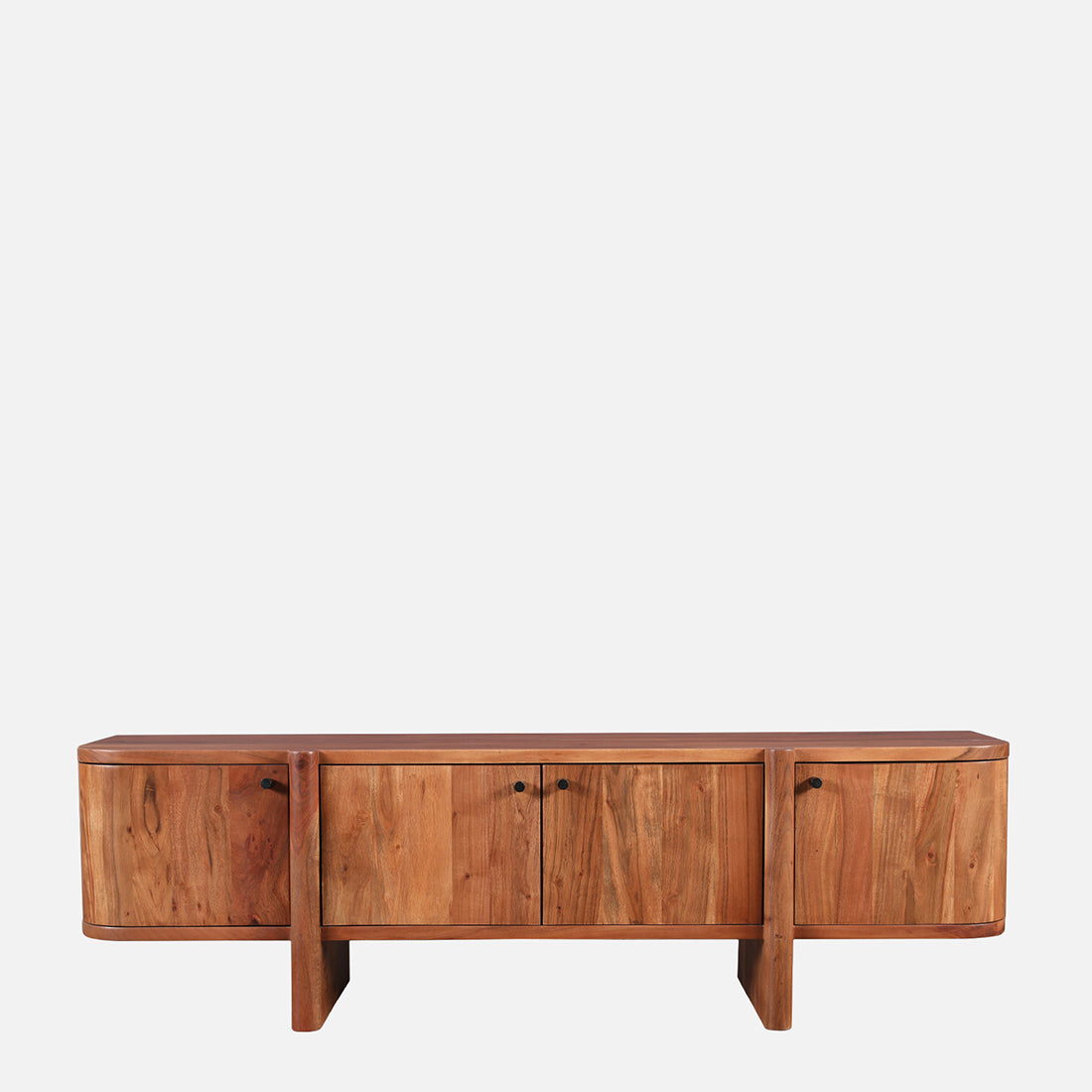 Haruki Acacia Wood Low Height Tv Unit in Teak Colour
