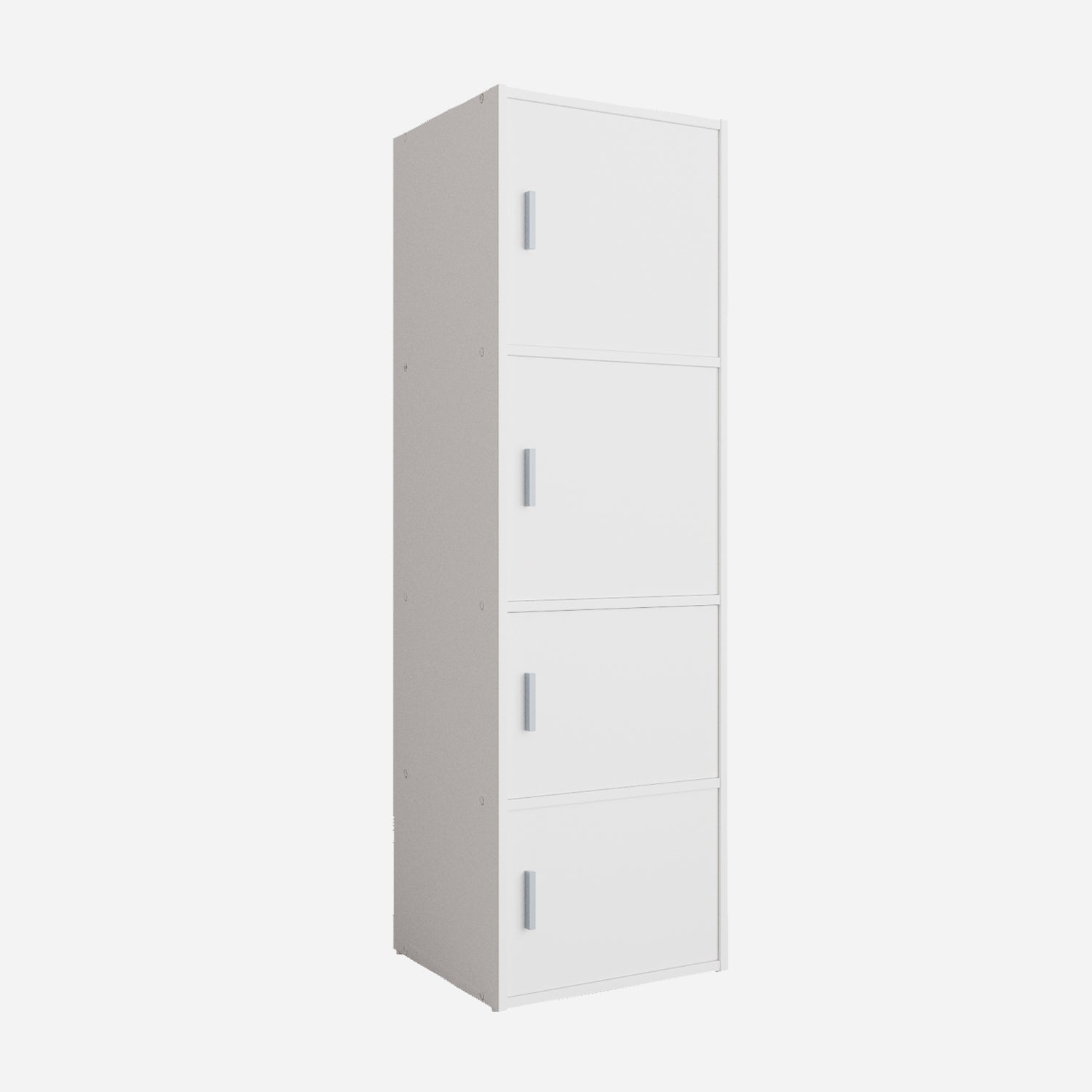 Albert Engineered Wood 4 Tier Cabinet in White Colour