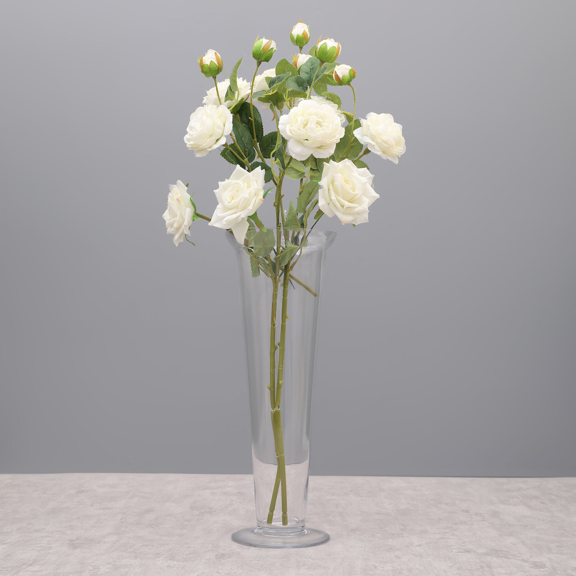 EDEL MODERN CLEAR GLASS MEDIUM SIZED VASE BY LIVING ESSENCE