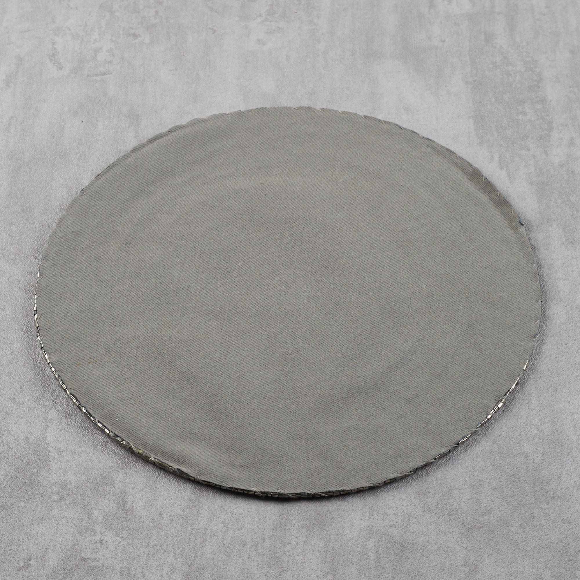 Nora Handmade Beaded Trivet Dia 22 Cm in Silver Colour