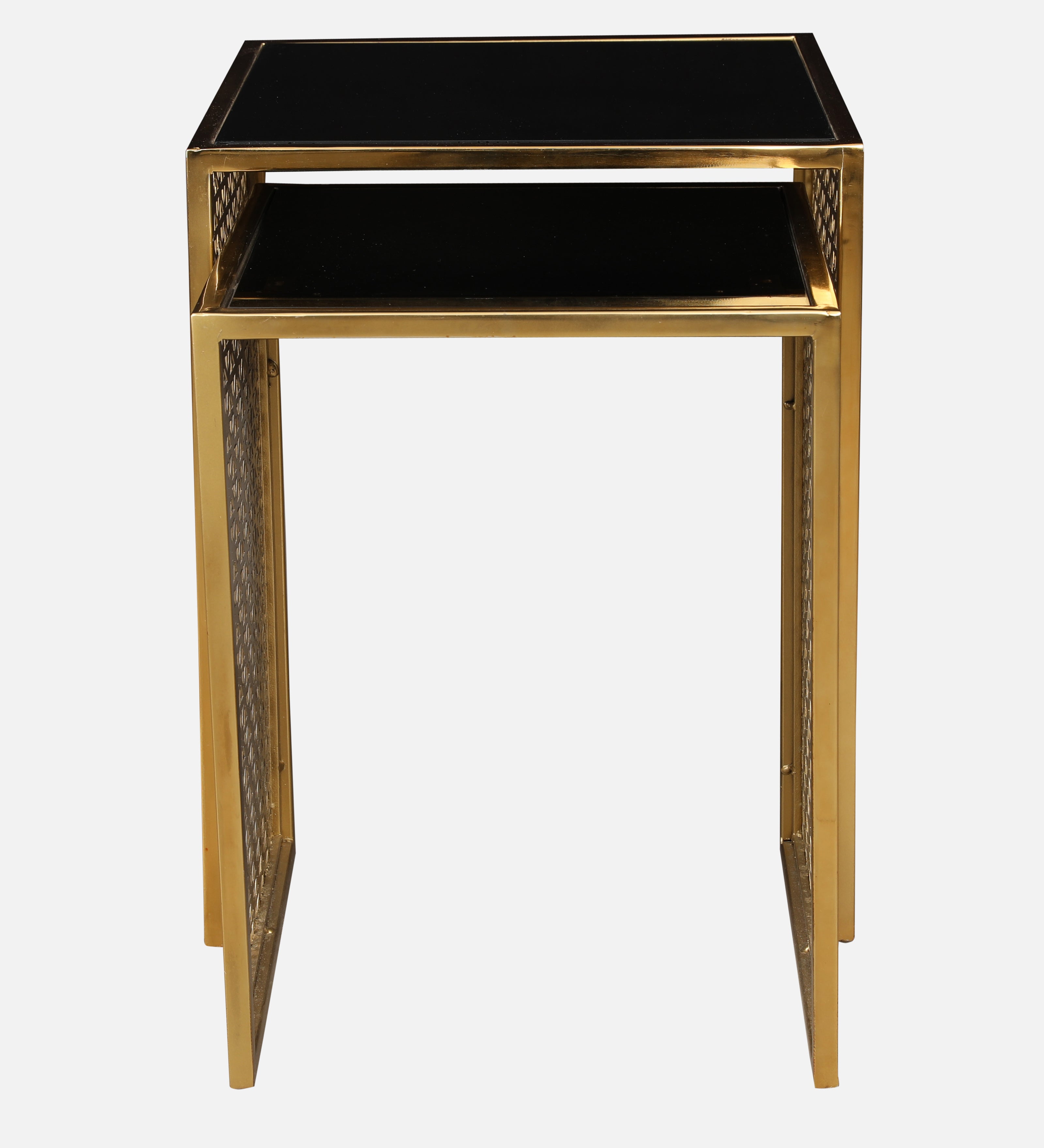 Maurice Metal Table in Gold & Black Colour