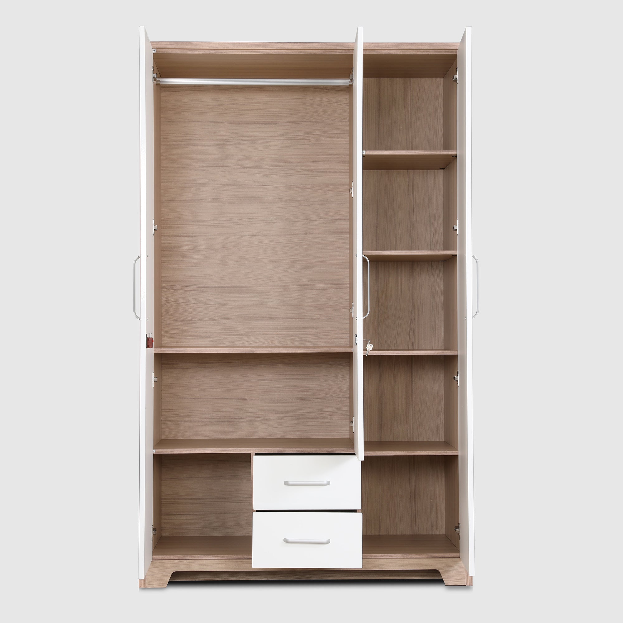 Ambra  Three Door Wardrobe in Oak Colour