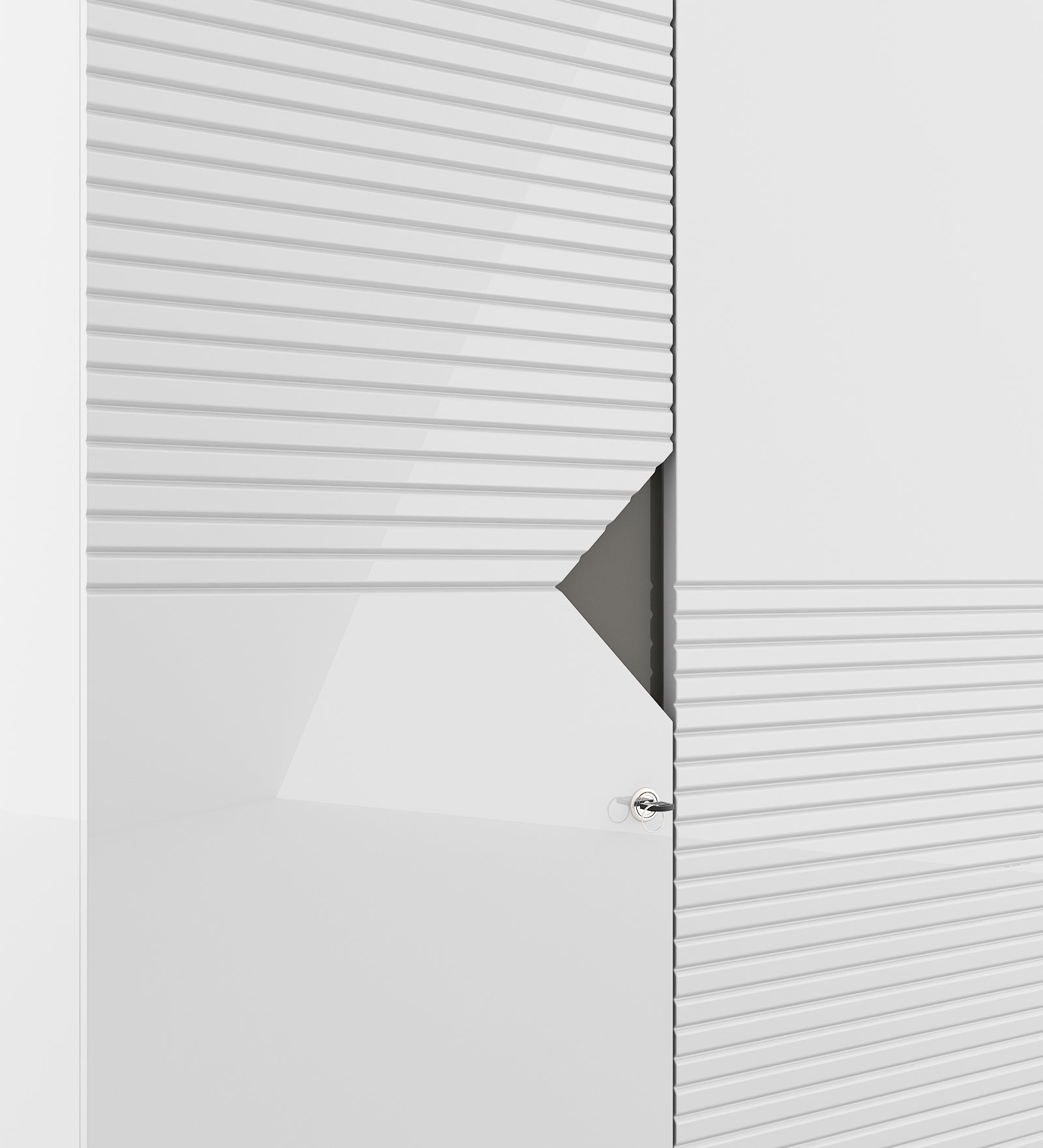 Gwen  Four Door Wardrobe in White  & Denim Colour