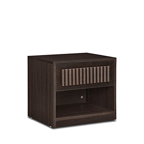 Tiago Engineered Wood Bedside Table in Wenge Colour
