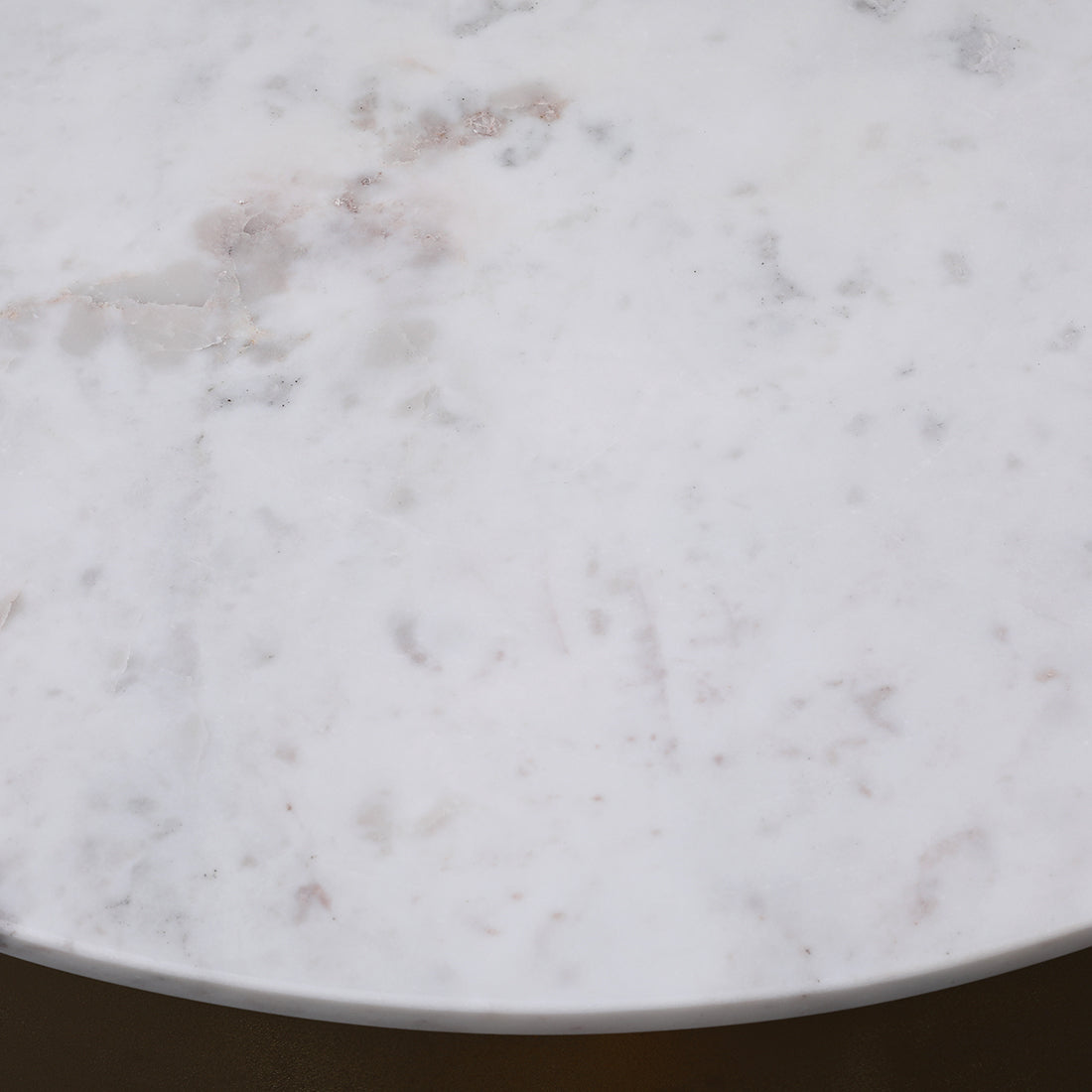 Joanna Marble & Iron Center Table in White & Gold Colour