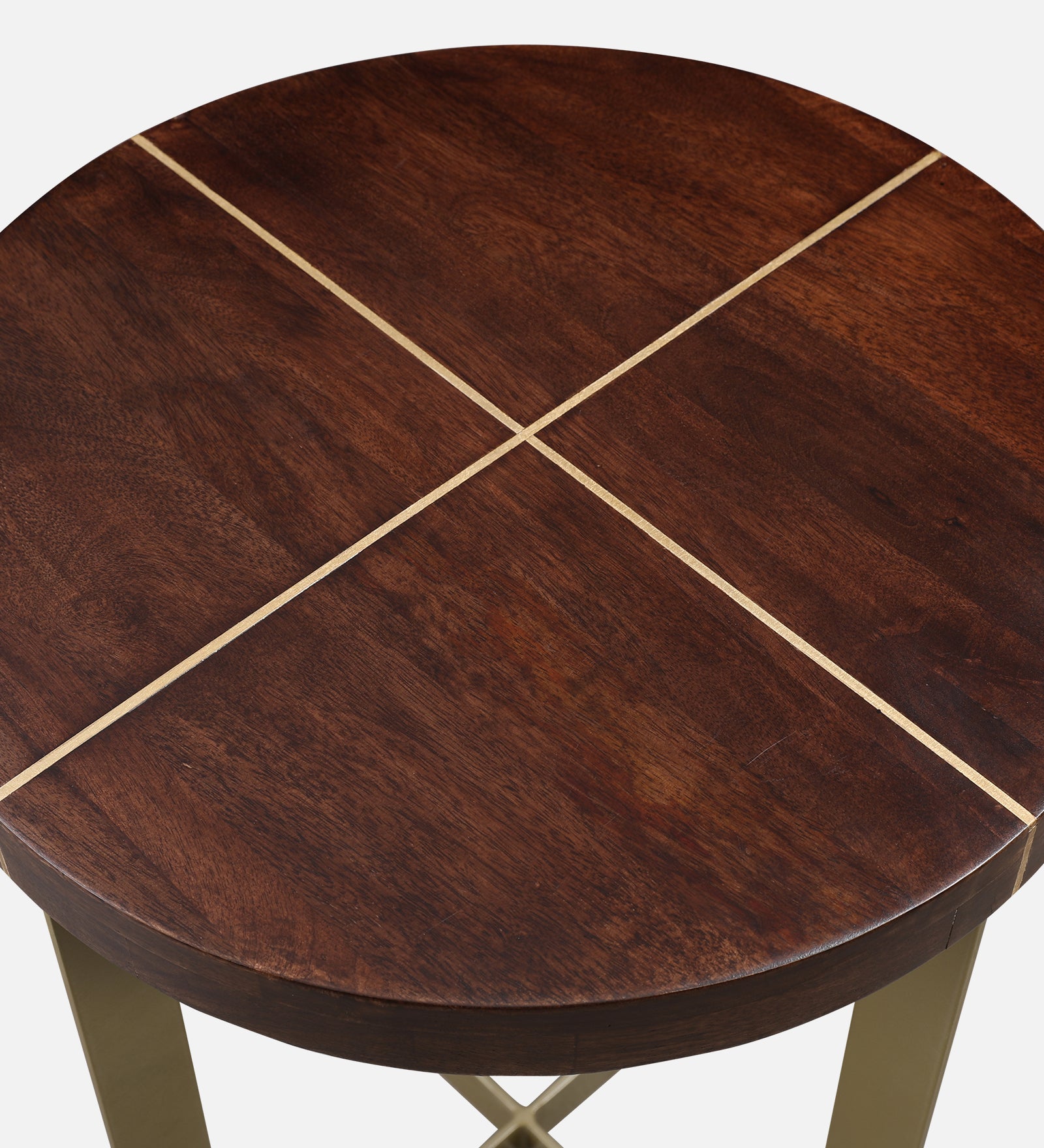 Augustin Solid Wood Side Table in Walnut Colour