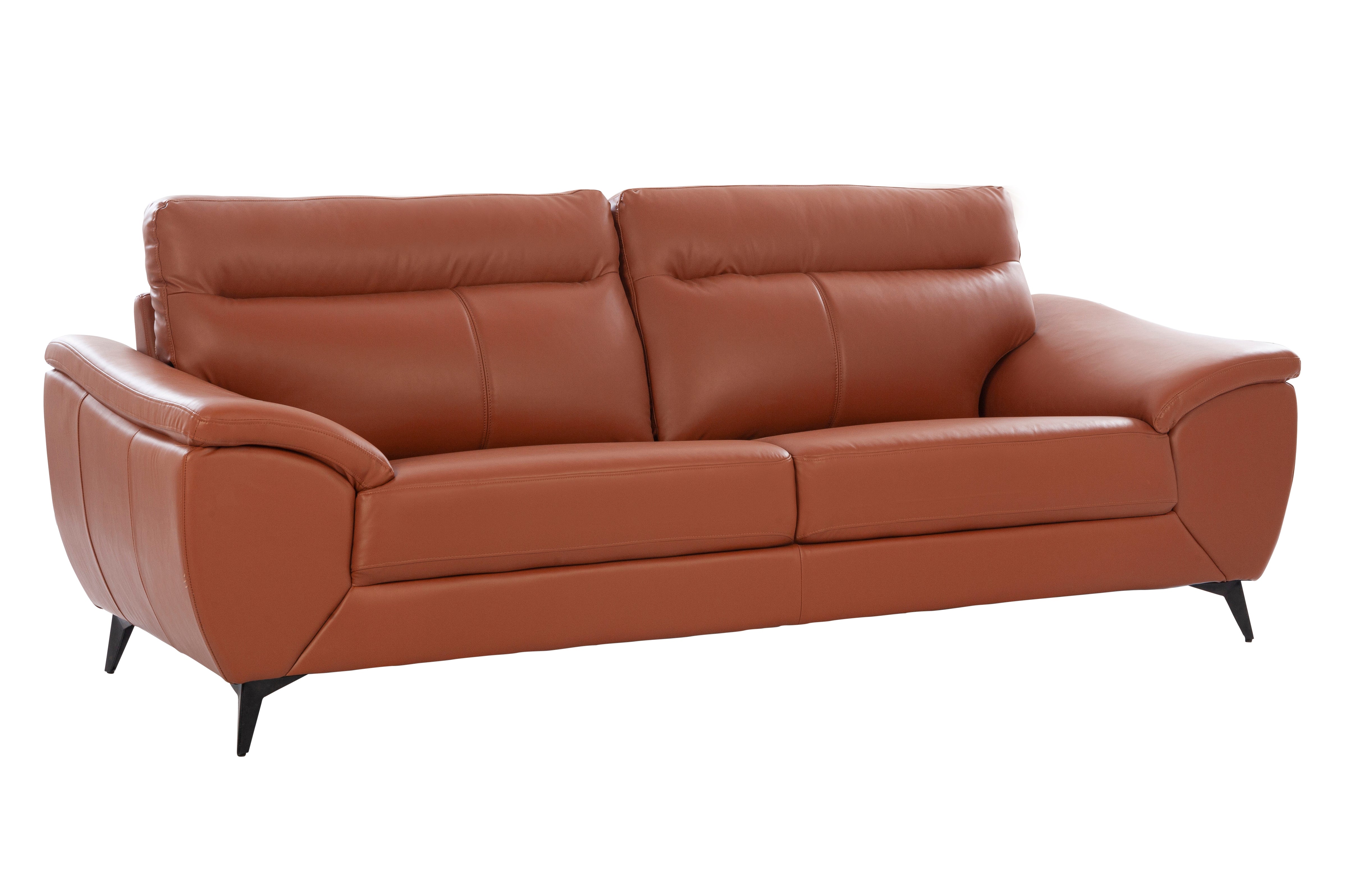 Genova Letherette 3 Seater Sofa in Tan Colour