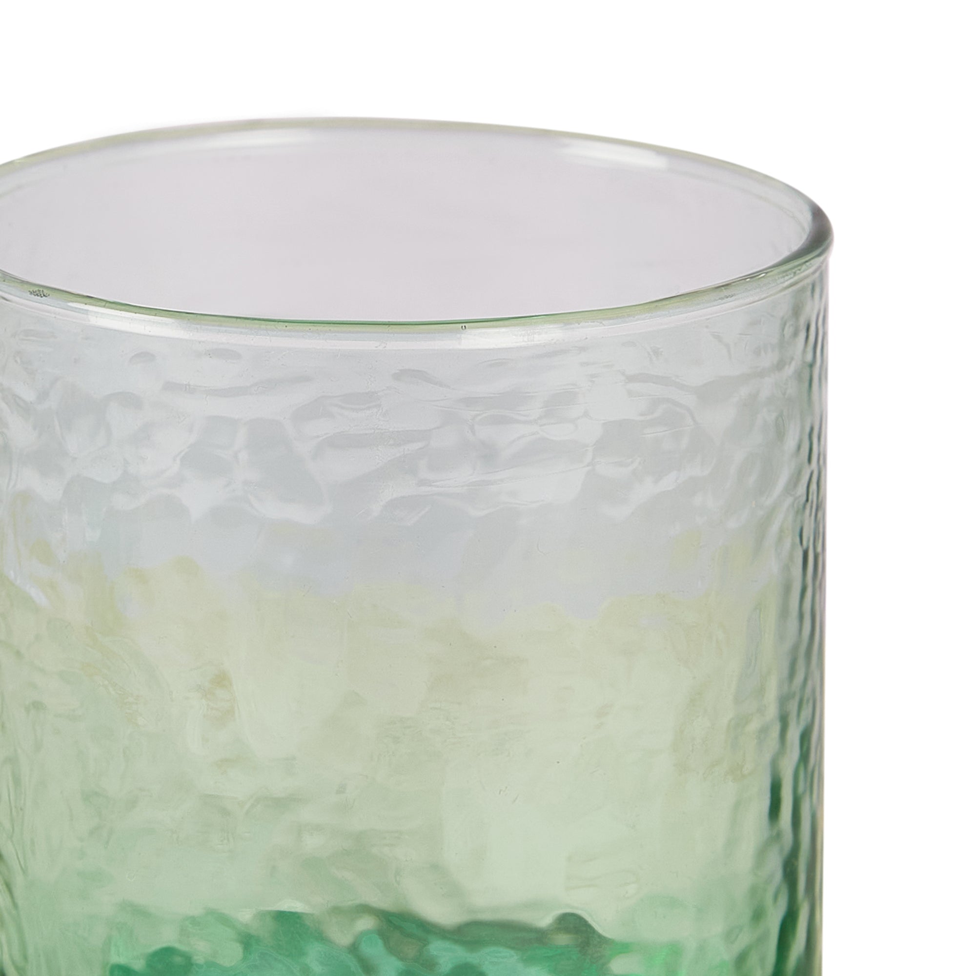 Ikigai Hammered Whisky Glass Set of 4 in Green Colour
