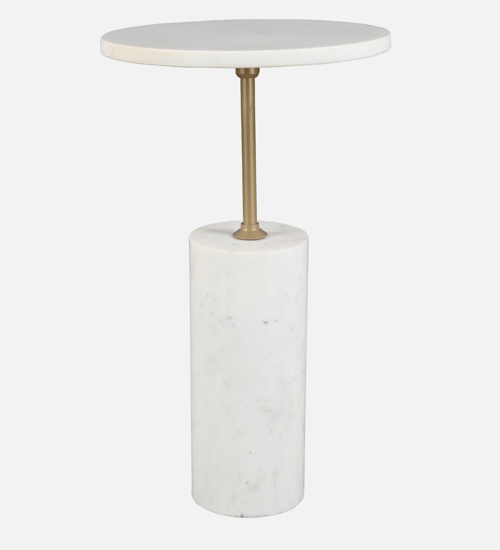Mateo Marble Top Side Table in White Colour