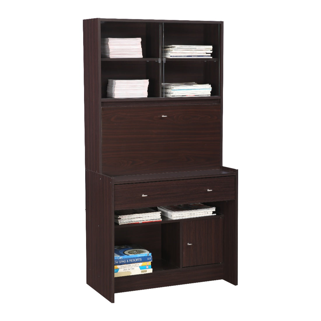 Gleam Study Table in Walnut Colour