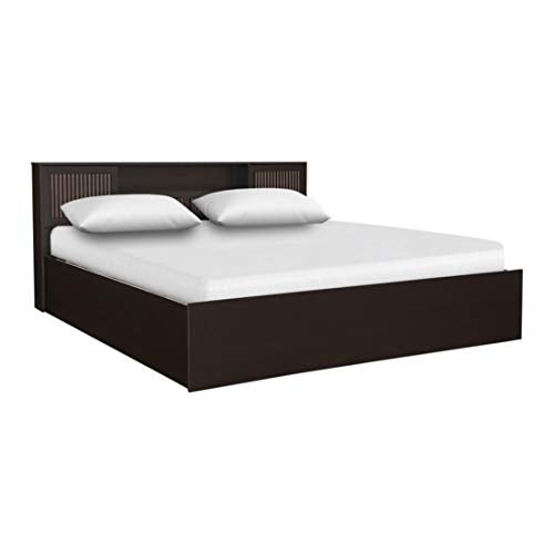 Tiago Engineered Wood Box Storage King Size Bed in Wenge Colour