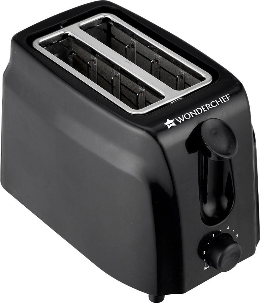 Acura Steel & Metal Slice Pop Up Toaster With 7 Browning Controls 750W in Black Colour