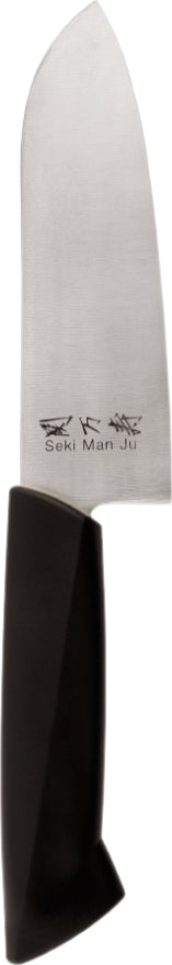 Seki Manju Santoku (S) Black Handle Stainless steel Premium Knife in Black Colour