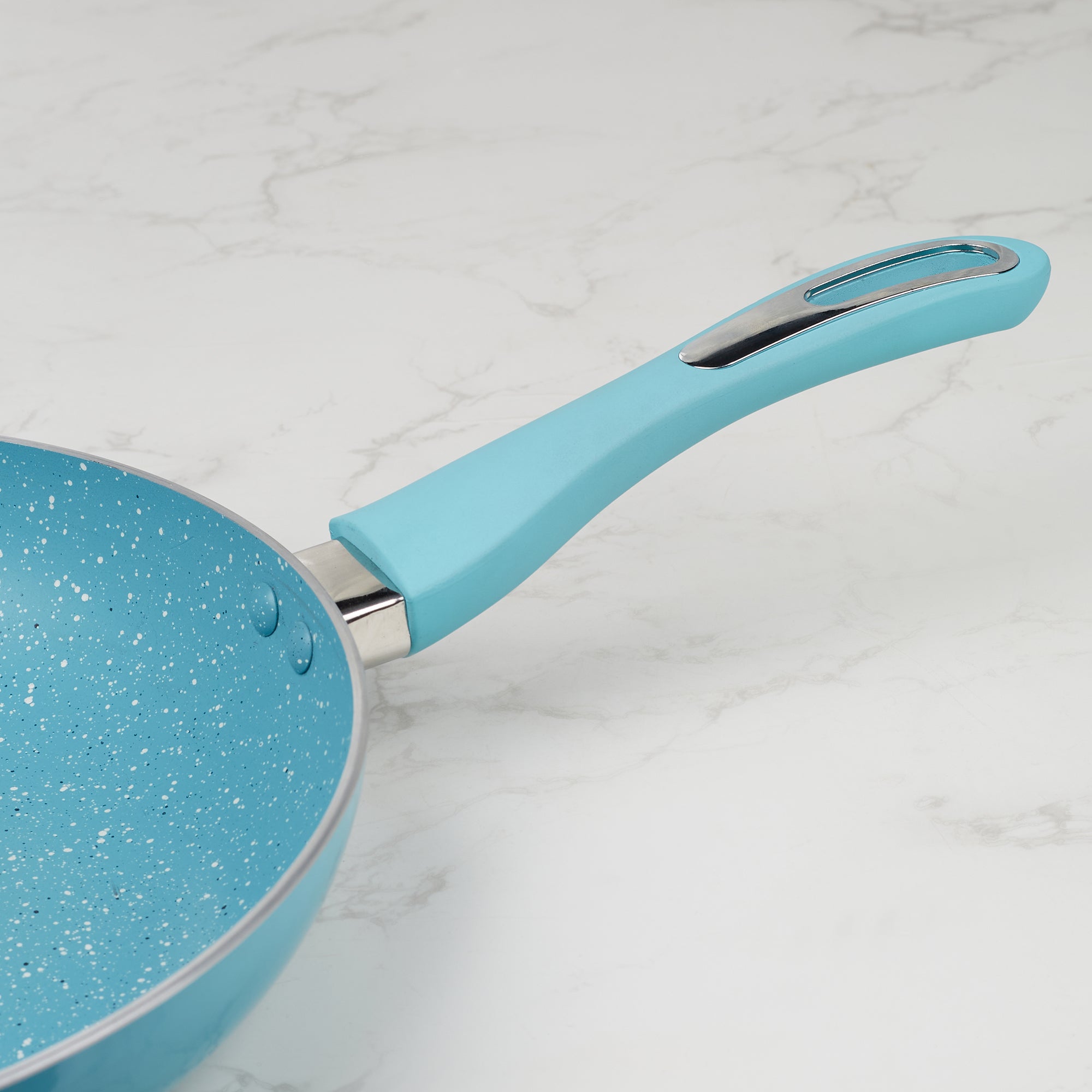 MasterCook+ 100% Virgin Aluminium Non-Stick Fry Pan 24cm in Teal Colour