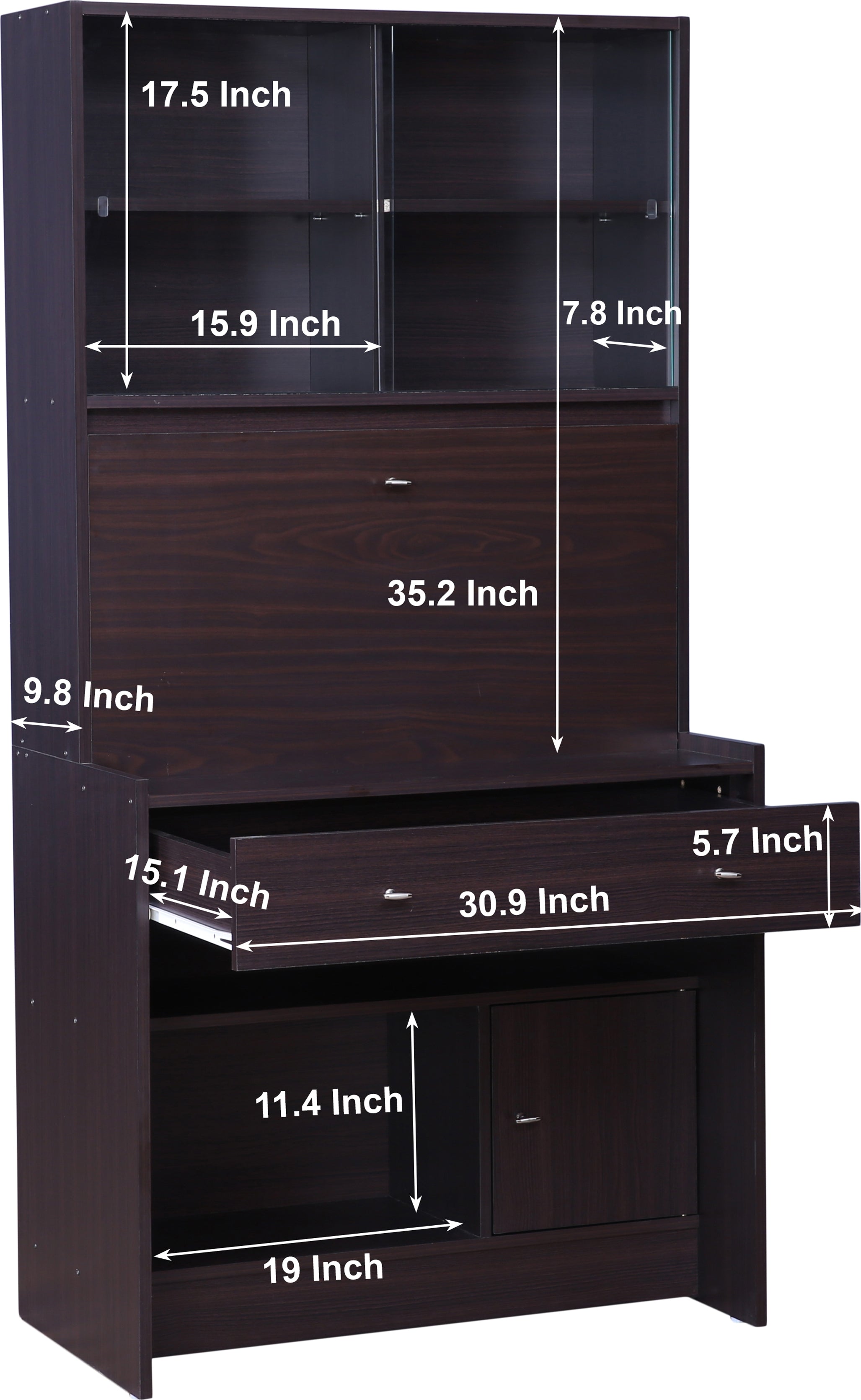 Rhombus Study Table Study Table in Wenge Colour