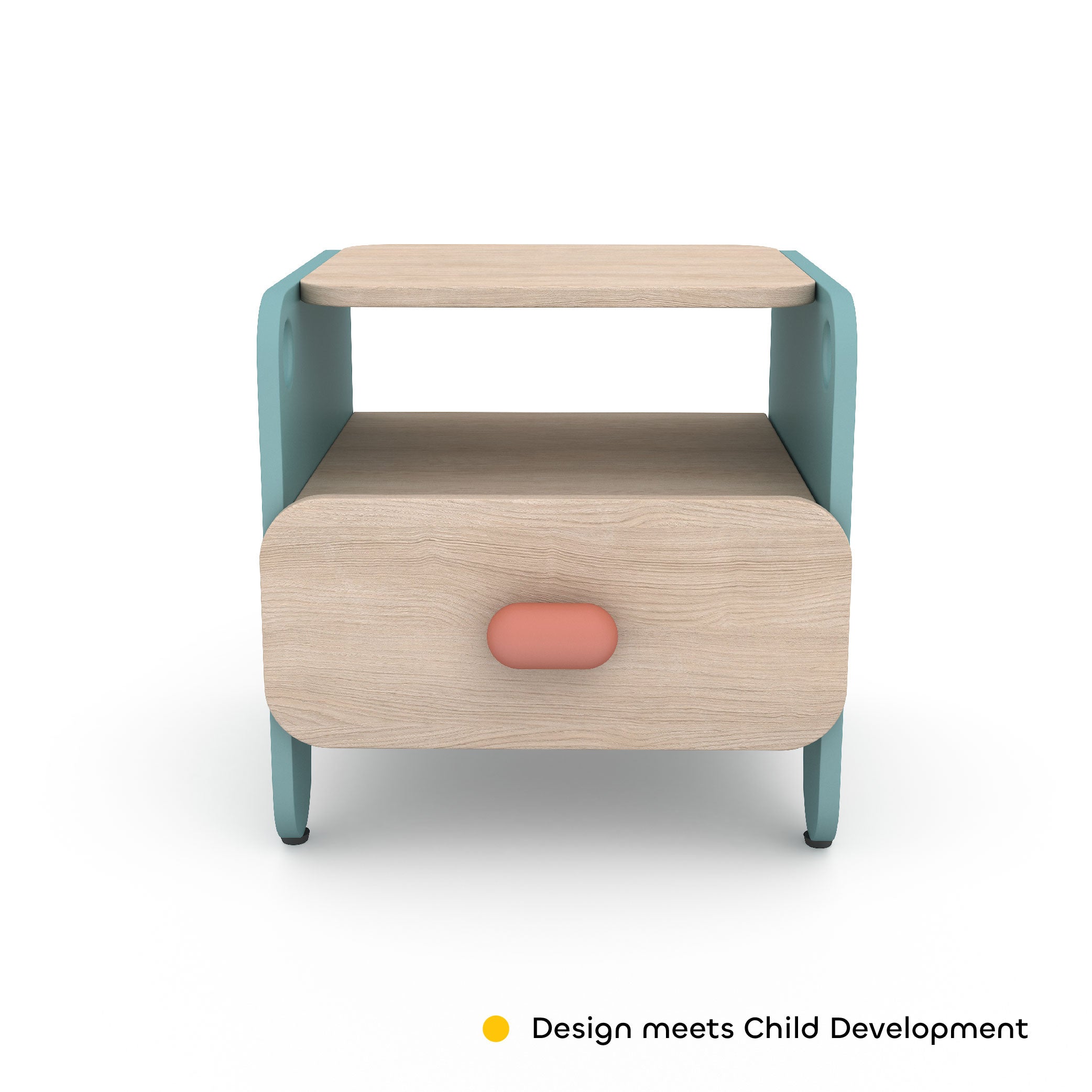 Boop Bed Side Table in Marine Teal Colour