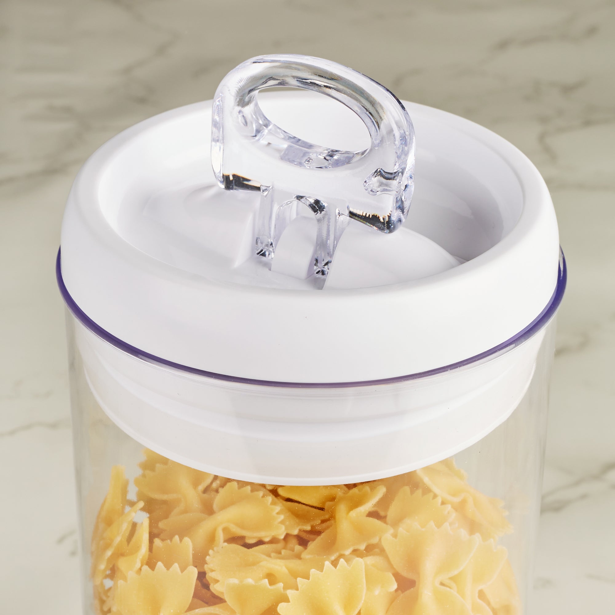 Robusto BPA Free Easy Lock Round Container 2300ml in Transparent & White Colour