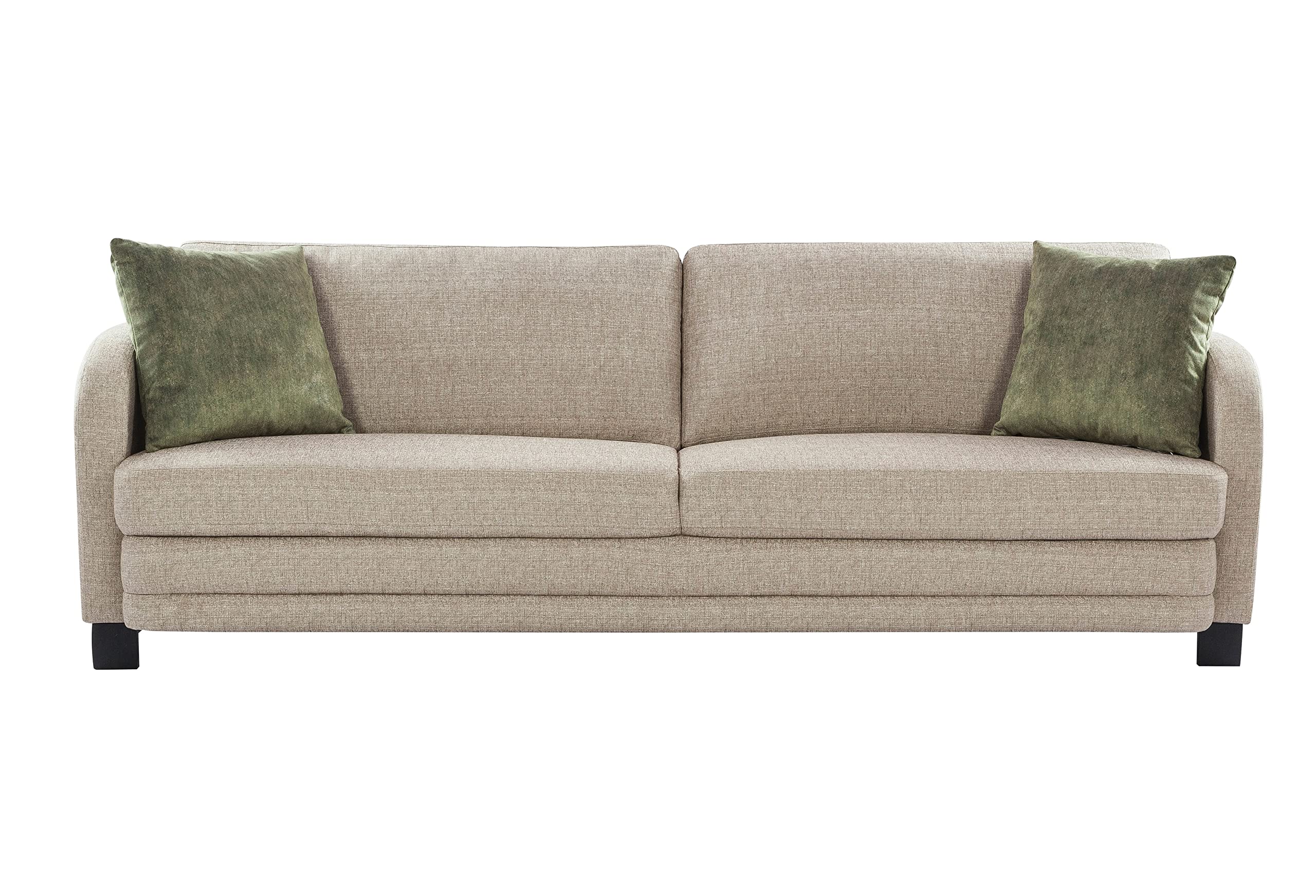 Grace Fabric Four Seater Sofa in Grey Colour