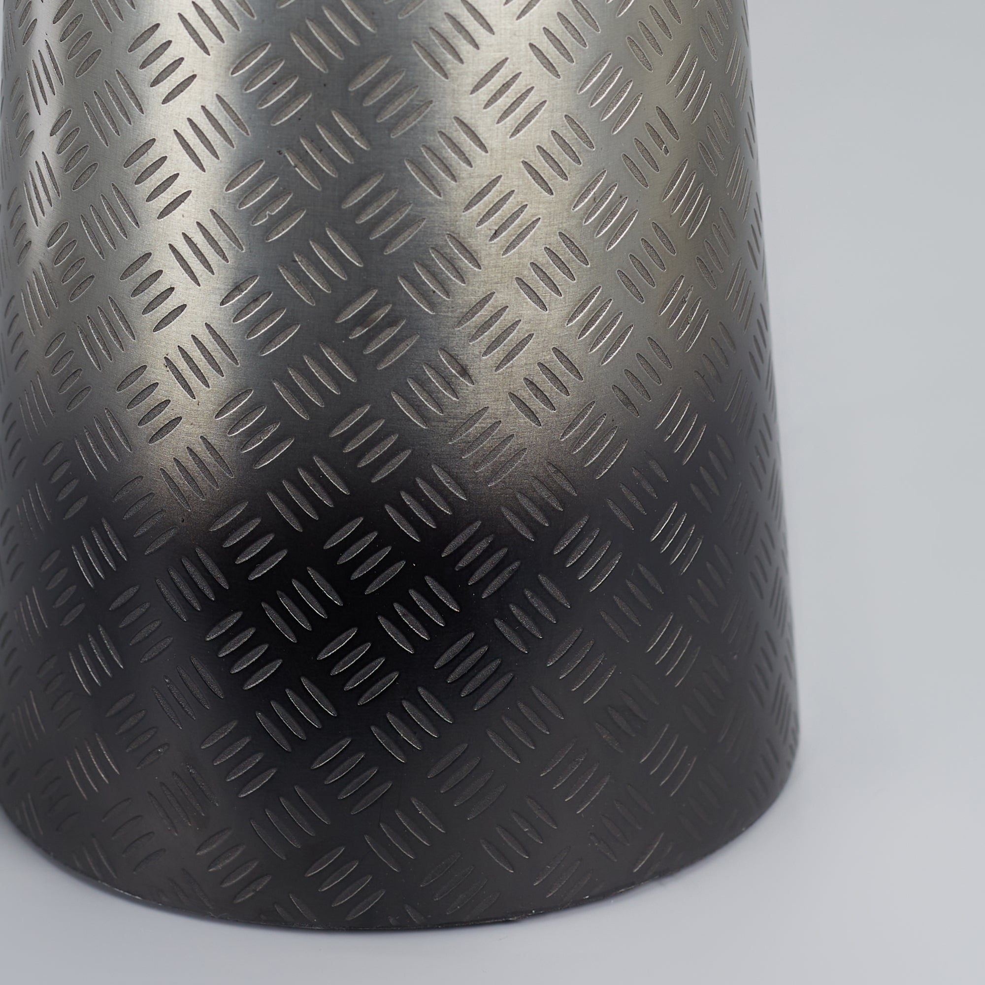 Zeus Iron and Glass Ombre Conical Candle Holder 10x37 Cm in Antique Gold & Black Colour