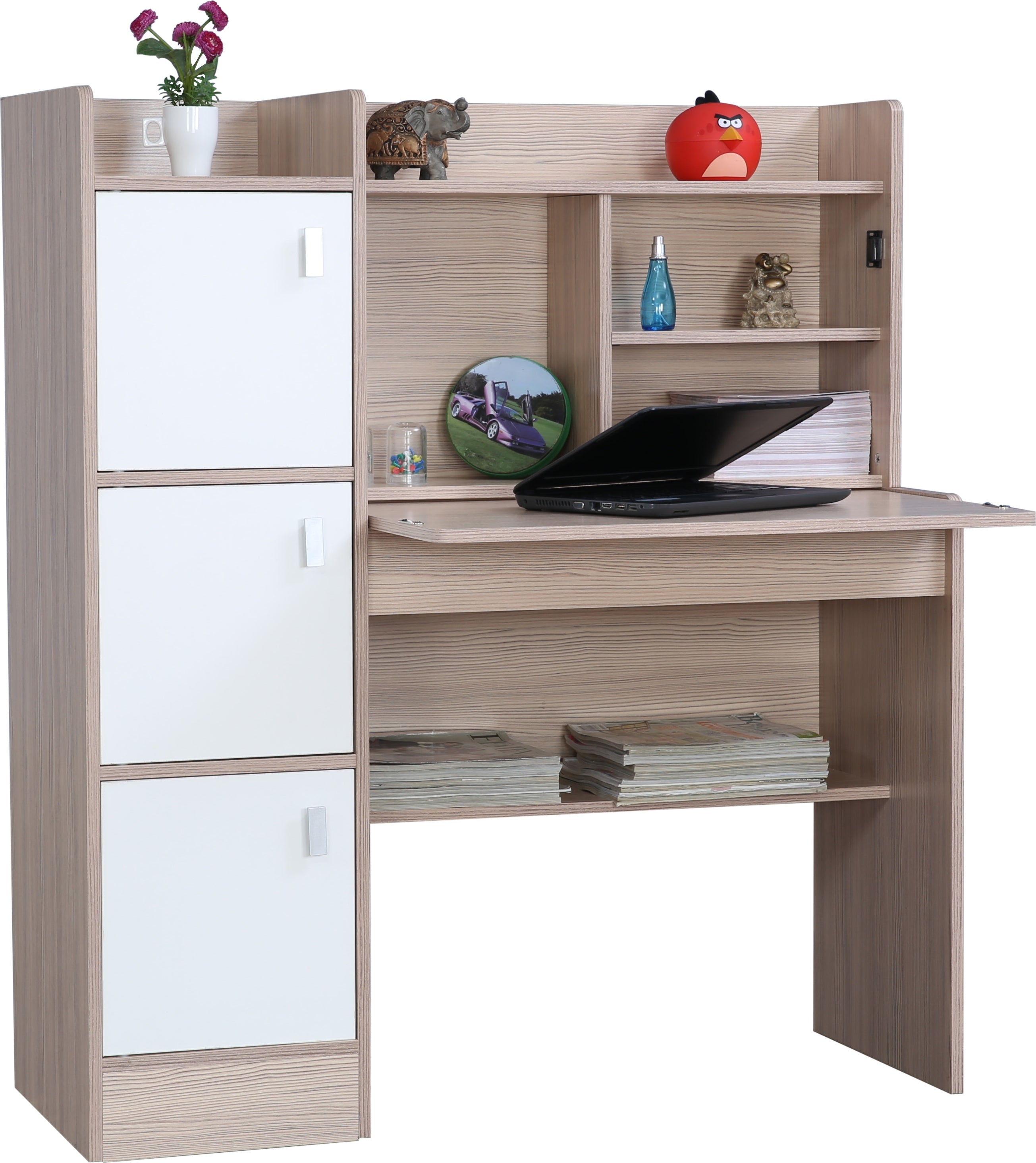 Ace Engineered Wood Study Table in White Colour