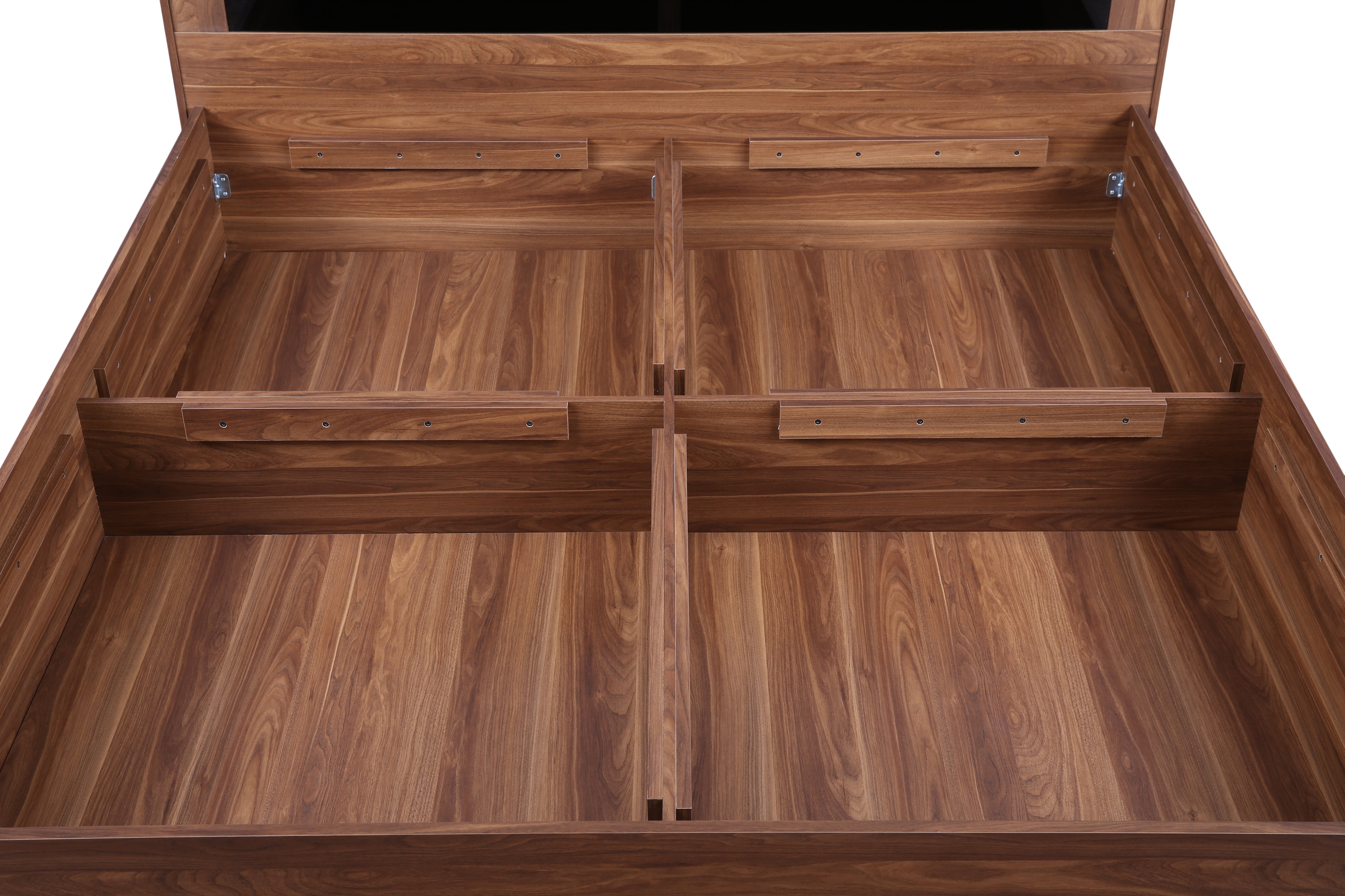 Archer King Bed with Box storage in Walnut Colour