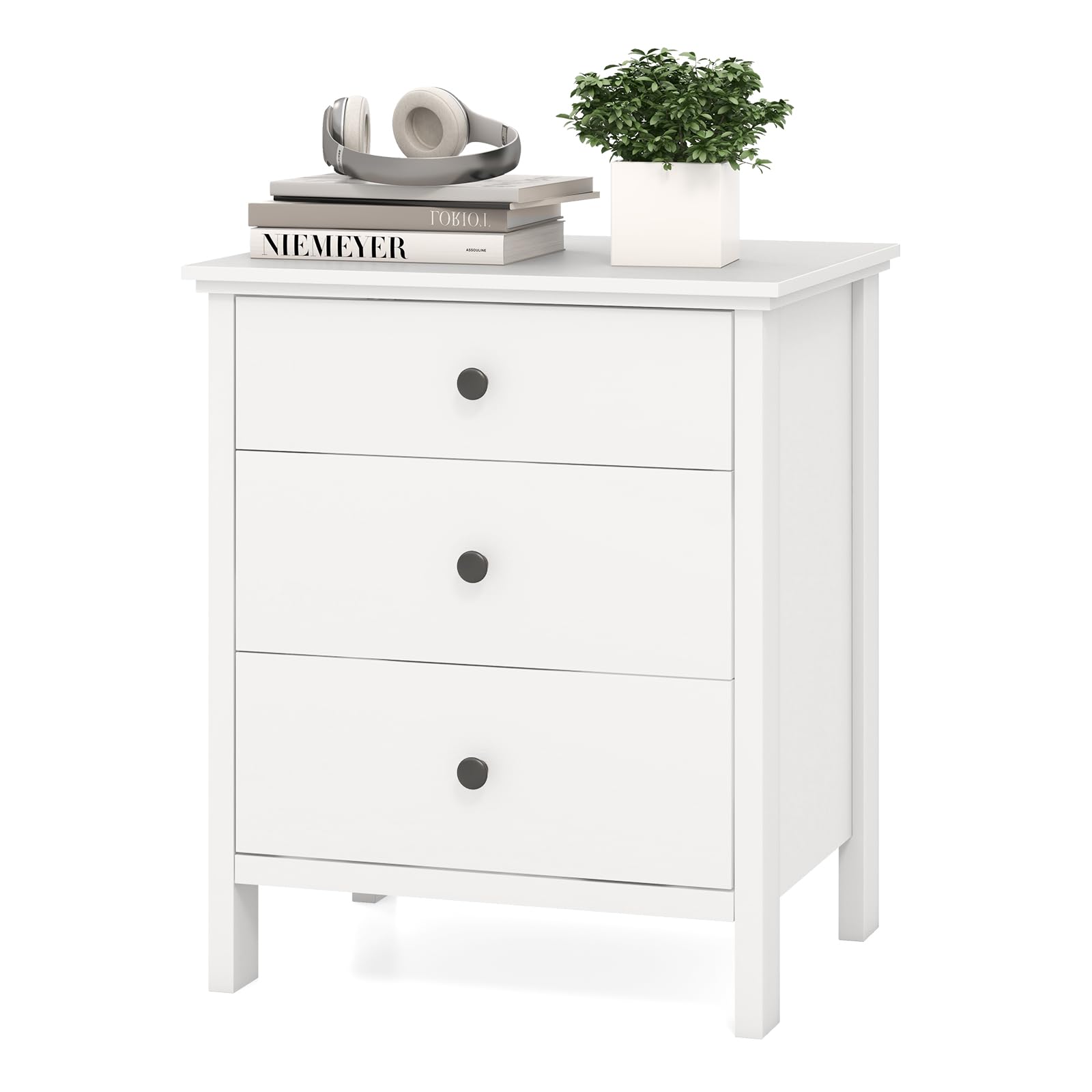 3 Drawers Nightstand Set of 1/2