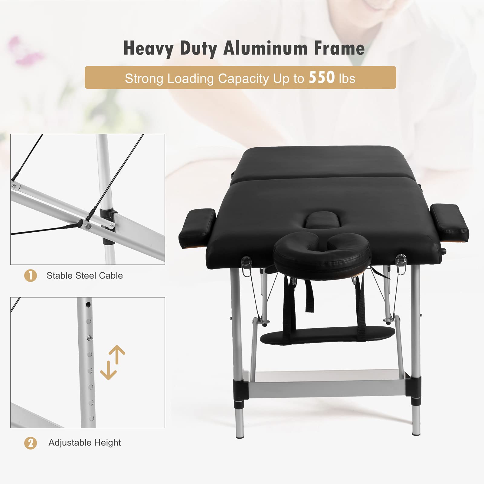84" Massage Table with Carry Case