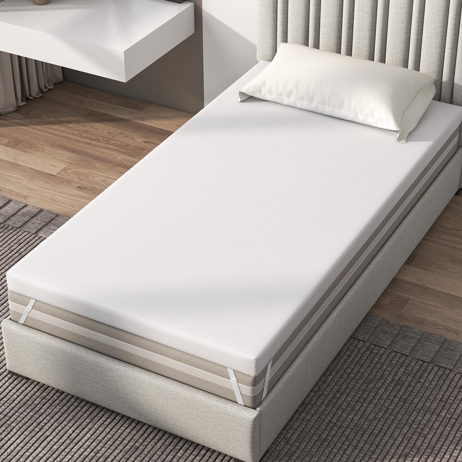 Cooling Gel-Infused Memory Foam Mattress Topper
