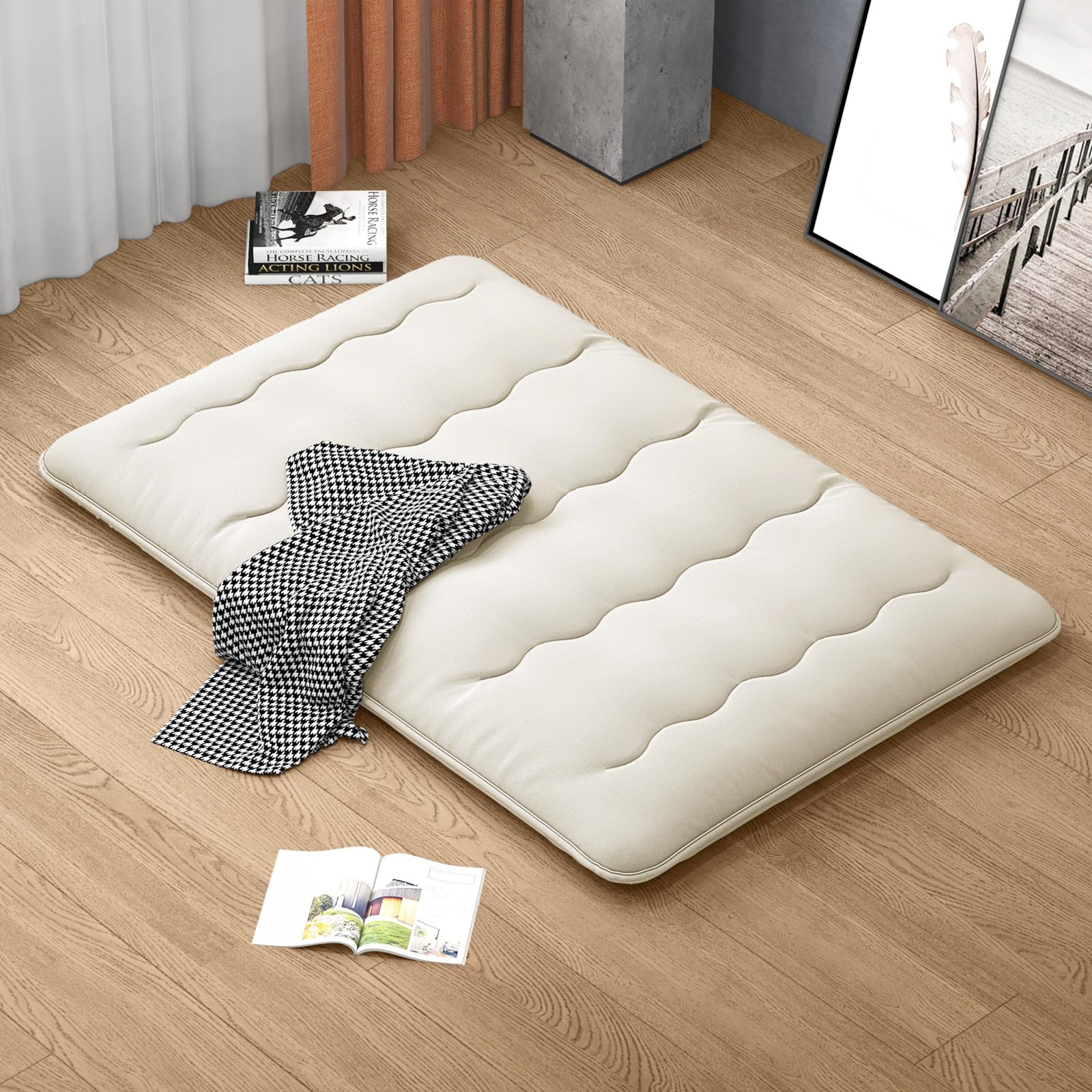 Japanese Floor Mattress 4 Inch Roll up Futon Mattress