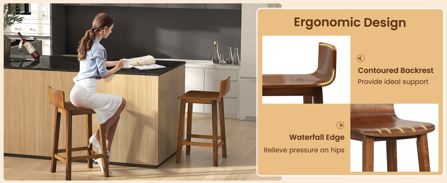 wooden bar stools