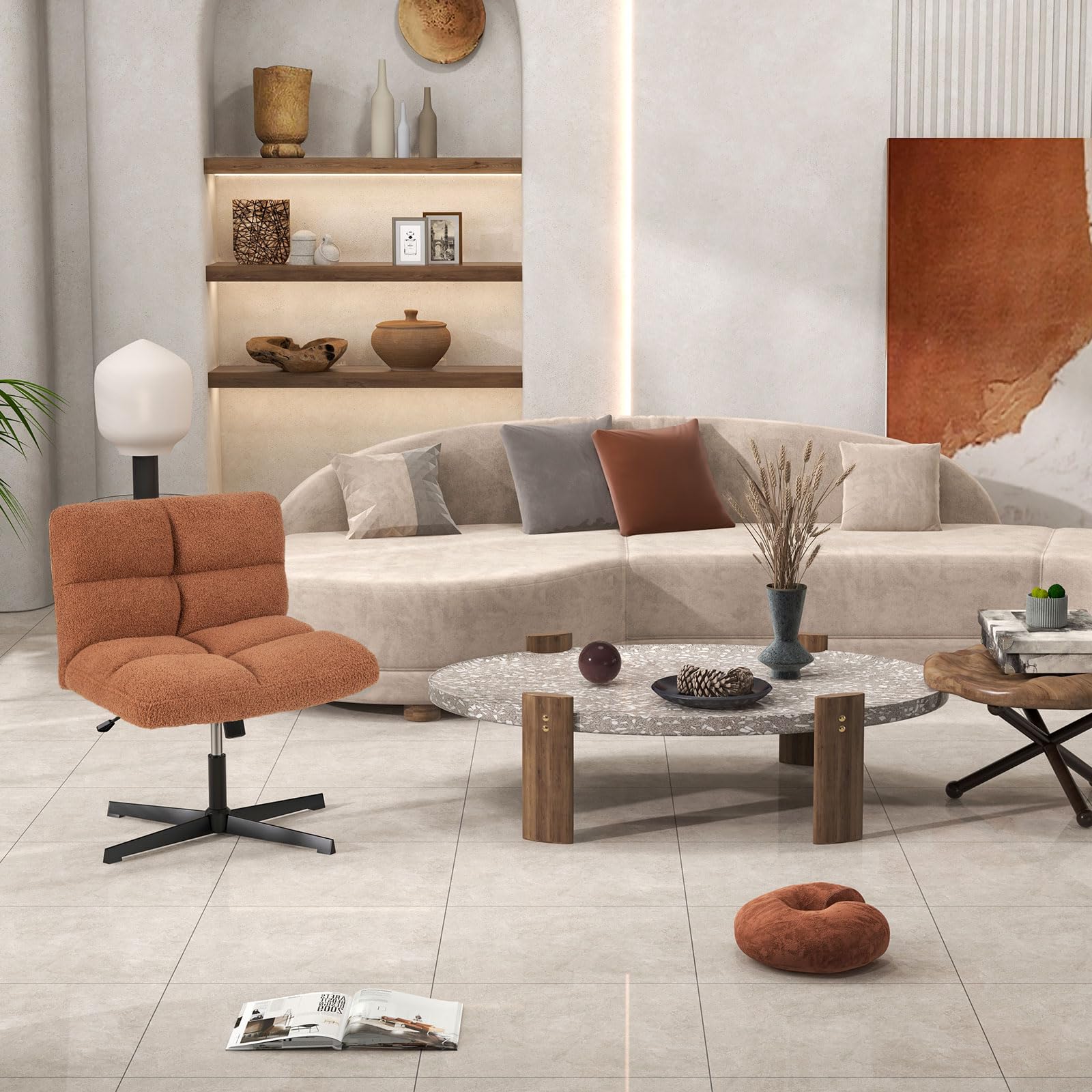 Criss Cross Chair, Height Adjustable Computer Swivel Office Chair