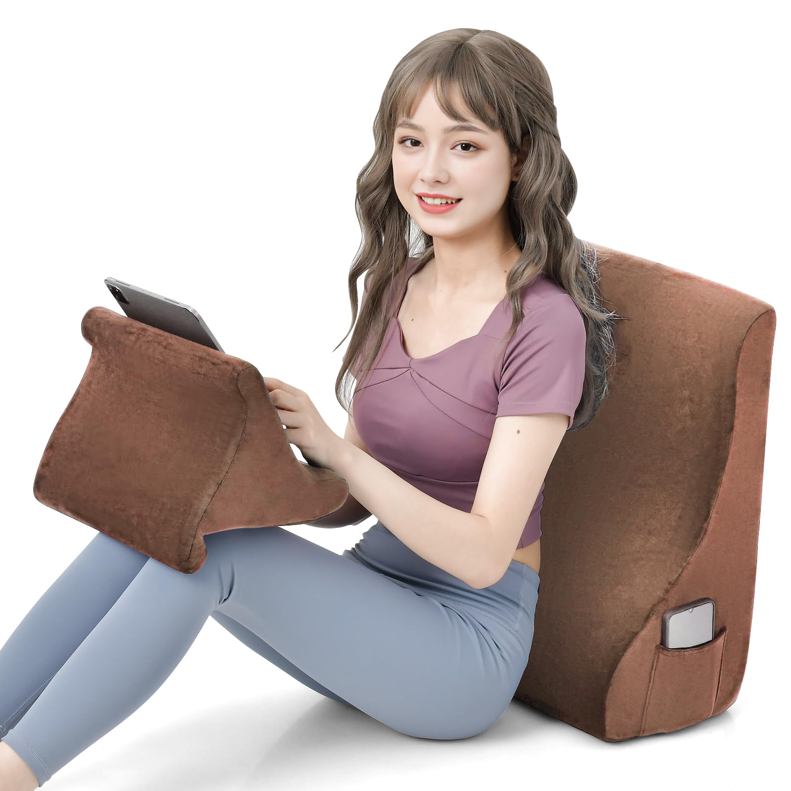 Soft Wedge Pillow for Neck Back Leg Support