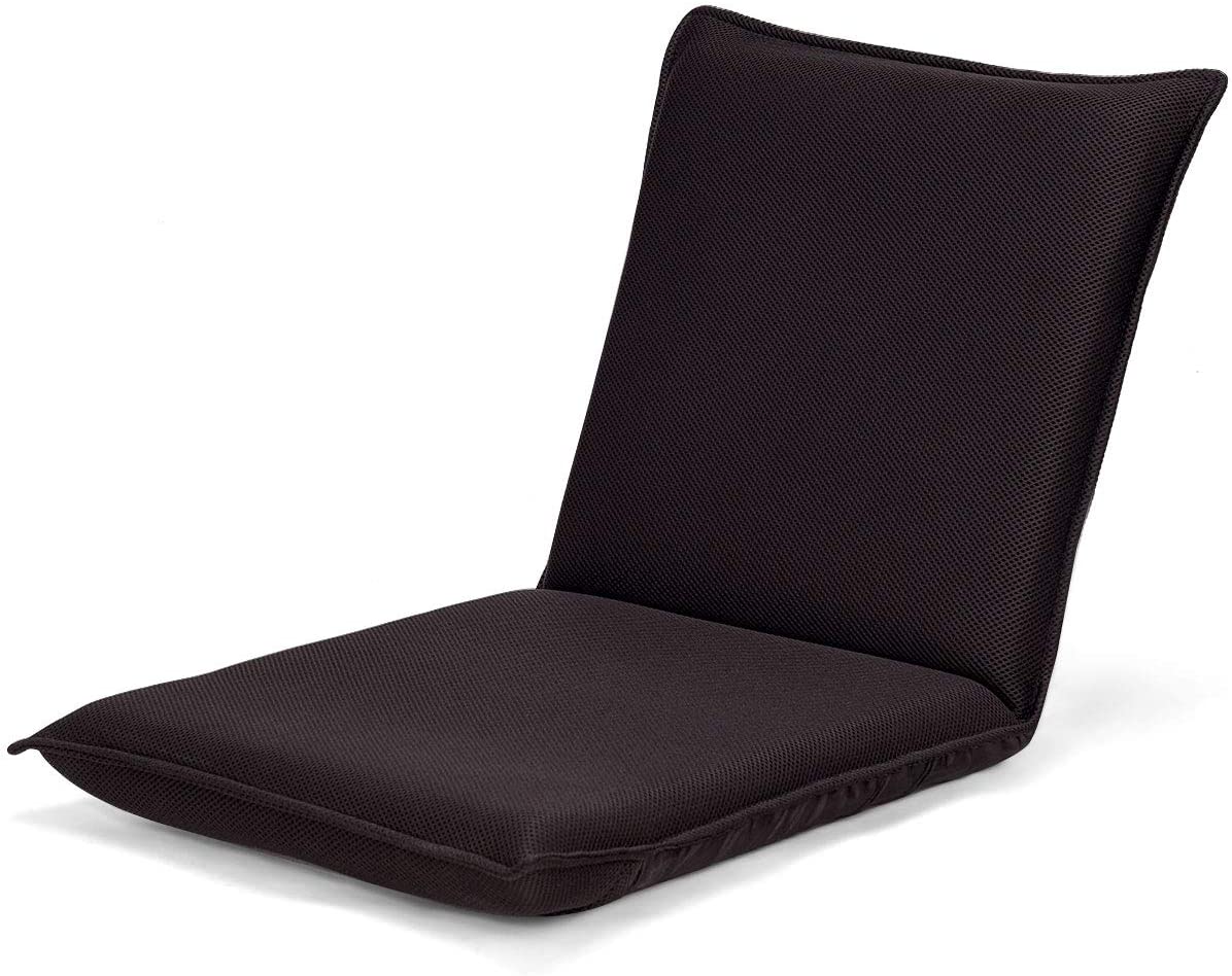 Adjustable Mesh Floor Sofa Chair, 6-Position Multi-Angle Padded Floor Chair for Gaming Reading Meditation