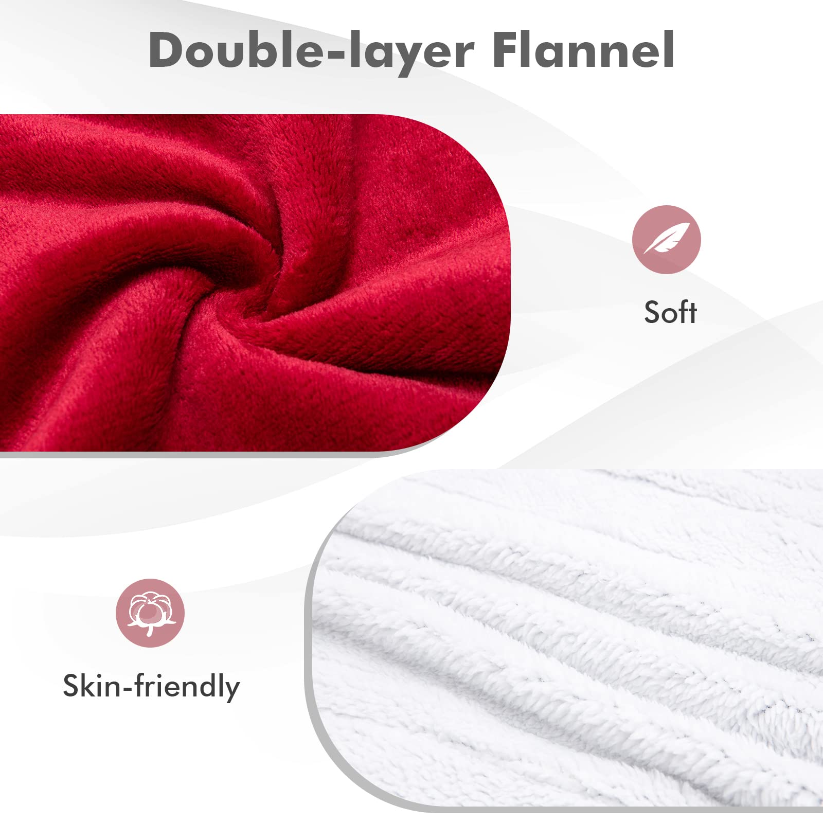 84&rdquo; x 62&rdquo; Electric Heated Throw Blanket w/ 5 Heating Levels 10 Hours Auto-Off Overheat Protection