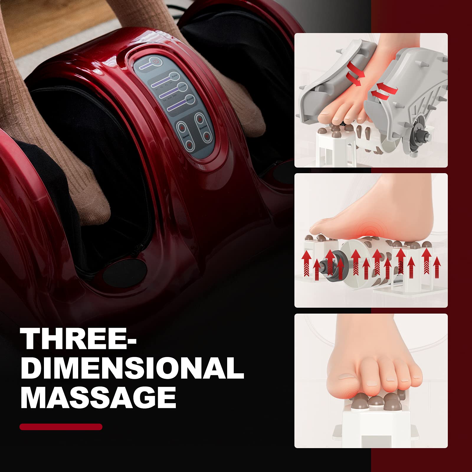 Electric Shiatsu Foot Massager with Remote and 4 Massage Modes