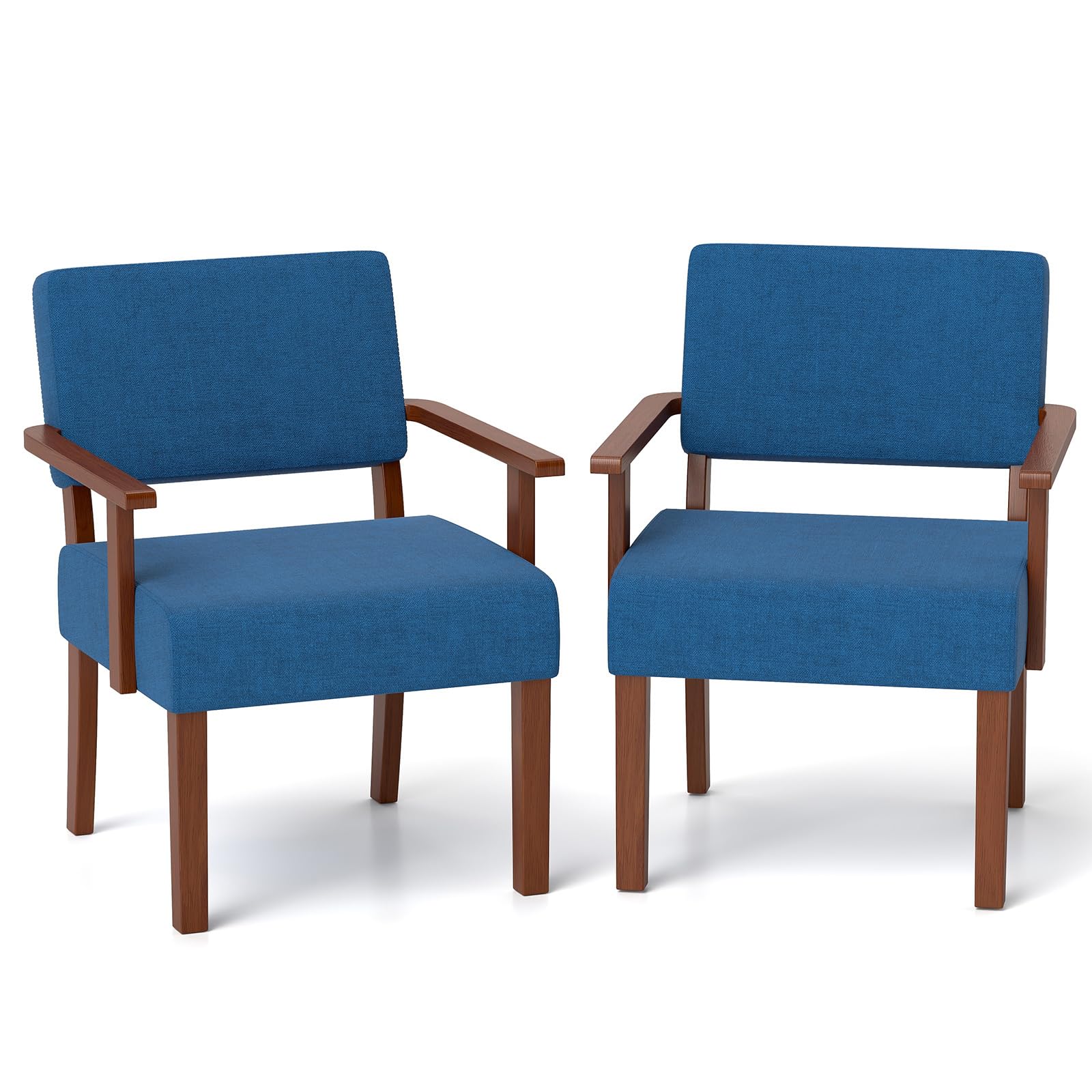 Upholstered Accent Chairs Set of 1/2