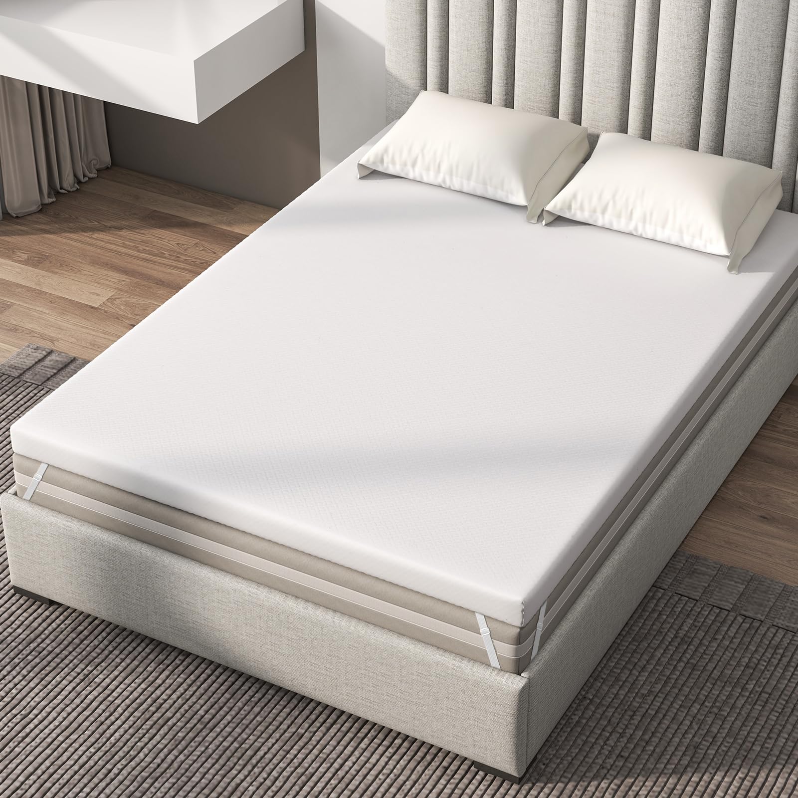 Cooling Gel-Infused Memory Foam Mattress Topper