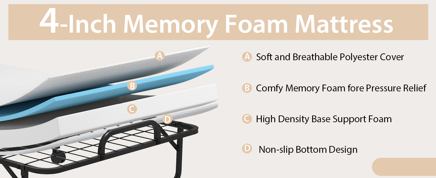 twin folding bed