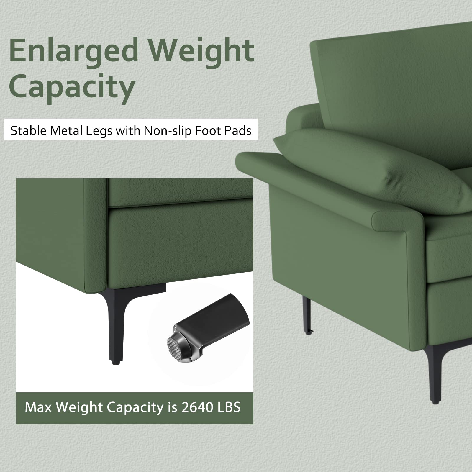 130.5 Inch Extra Large Convertible Sectional Sofa with Reversible Chaise Lounge, 3-Hole Outlets & 4 USB Ports
