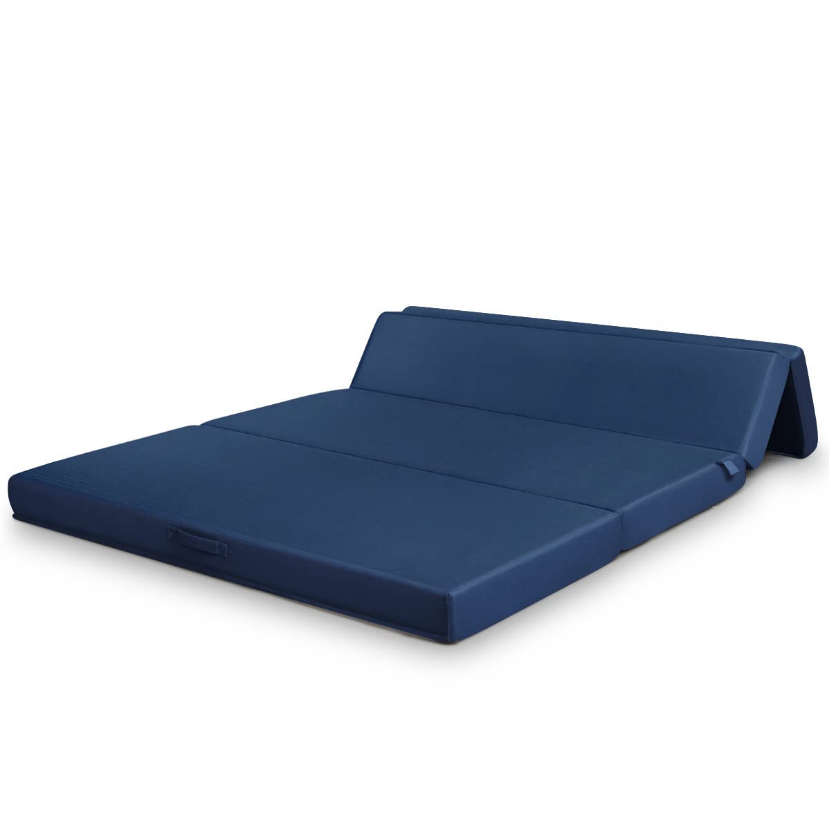 4 Inch Tri Folding Mattress, Foam Mattress with Carrying Handles and Removable Washable Fabric