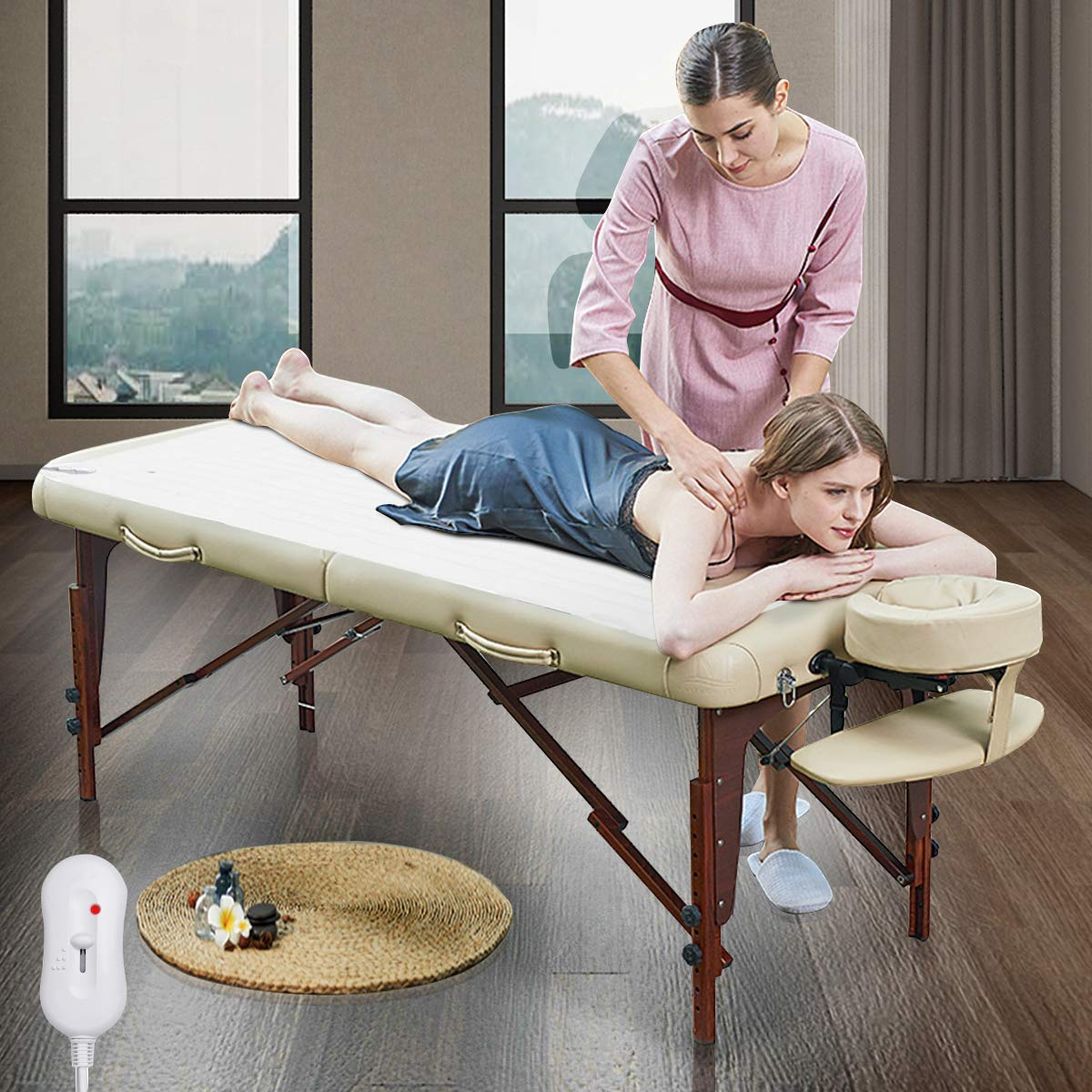 Spa Table Heating Pad with 3 Heat Settings, Auto Overheat Protection