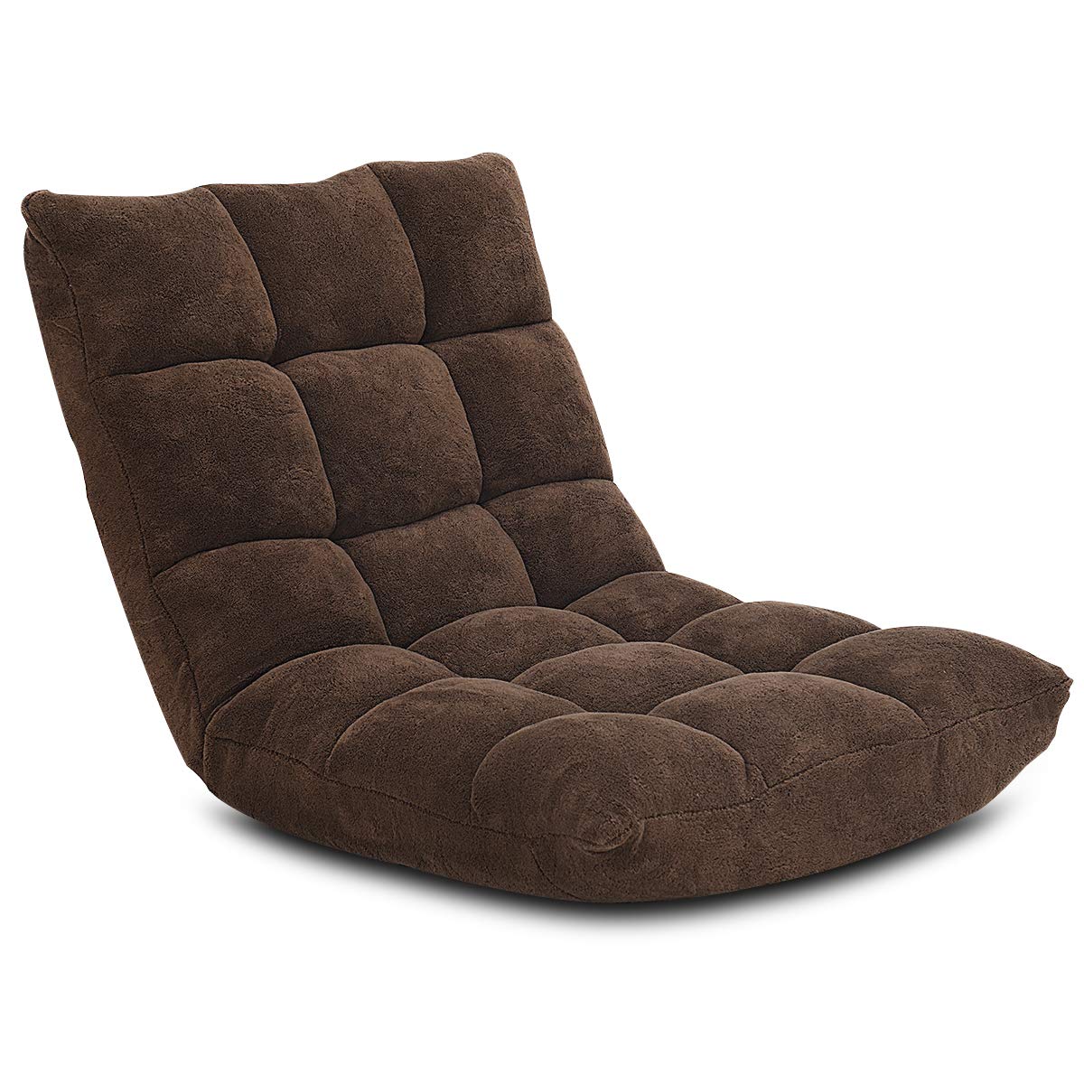 Floor Chair with Back Support, Folding Sofa Chair with 14 Adjustable Position