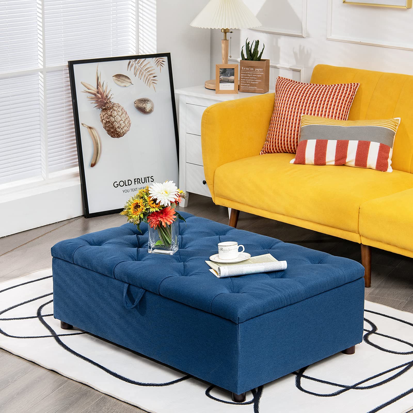 Folding Ottoman Sleeper Chair With Mattress, Convertible Fold Out Sofa Bed