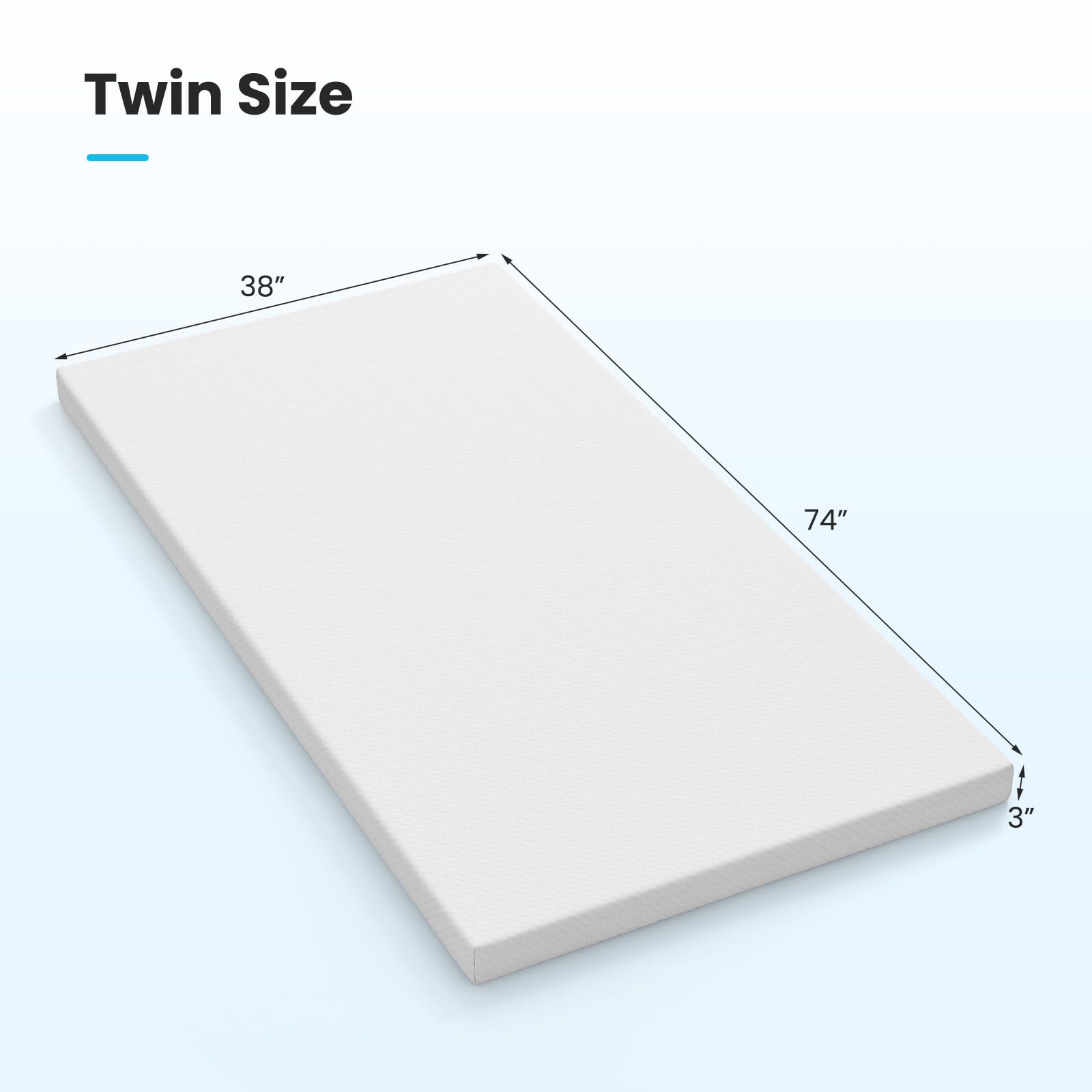 Cooling Gel-Infused Memory Foam Mattress Topper
