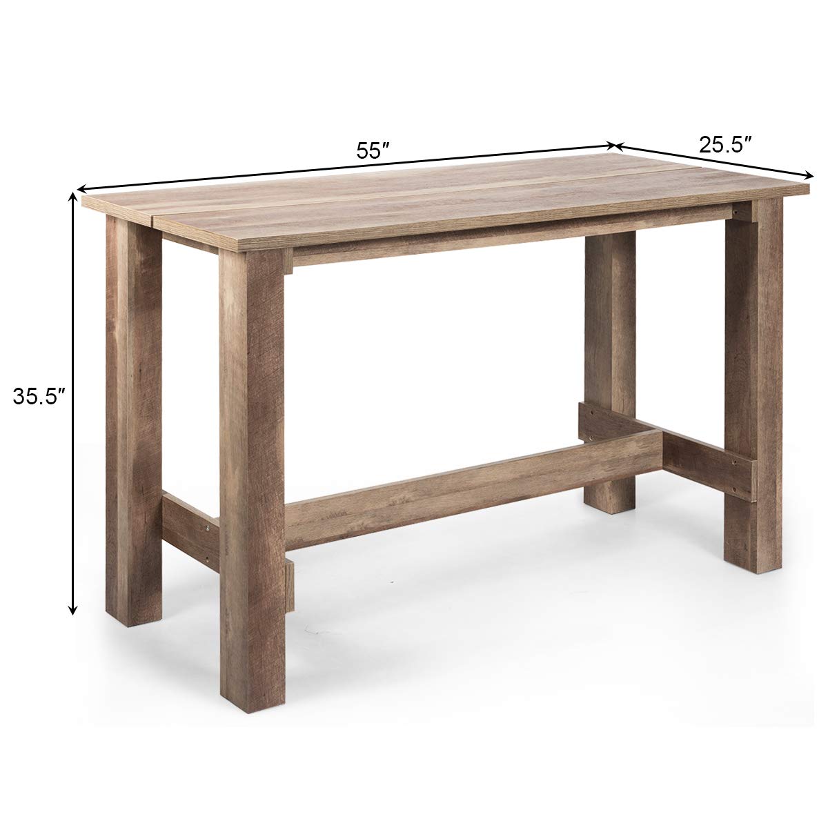Counter Height Dining Table for 4-6, Large Rectangular Kitchen Table