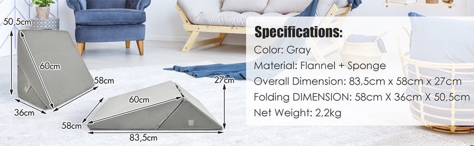 bed wedge pillow for sitting in the bed
