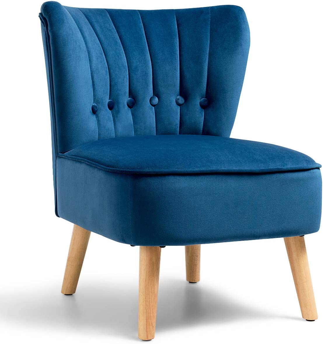 Modern Velvet Accent Chair | Small Upholstered Leisure Sofa Chair